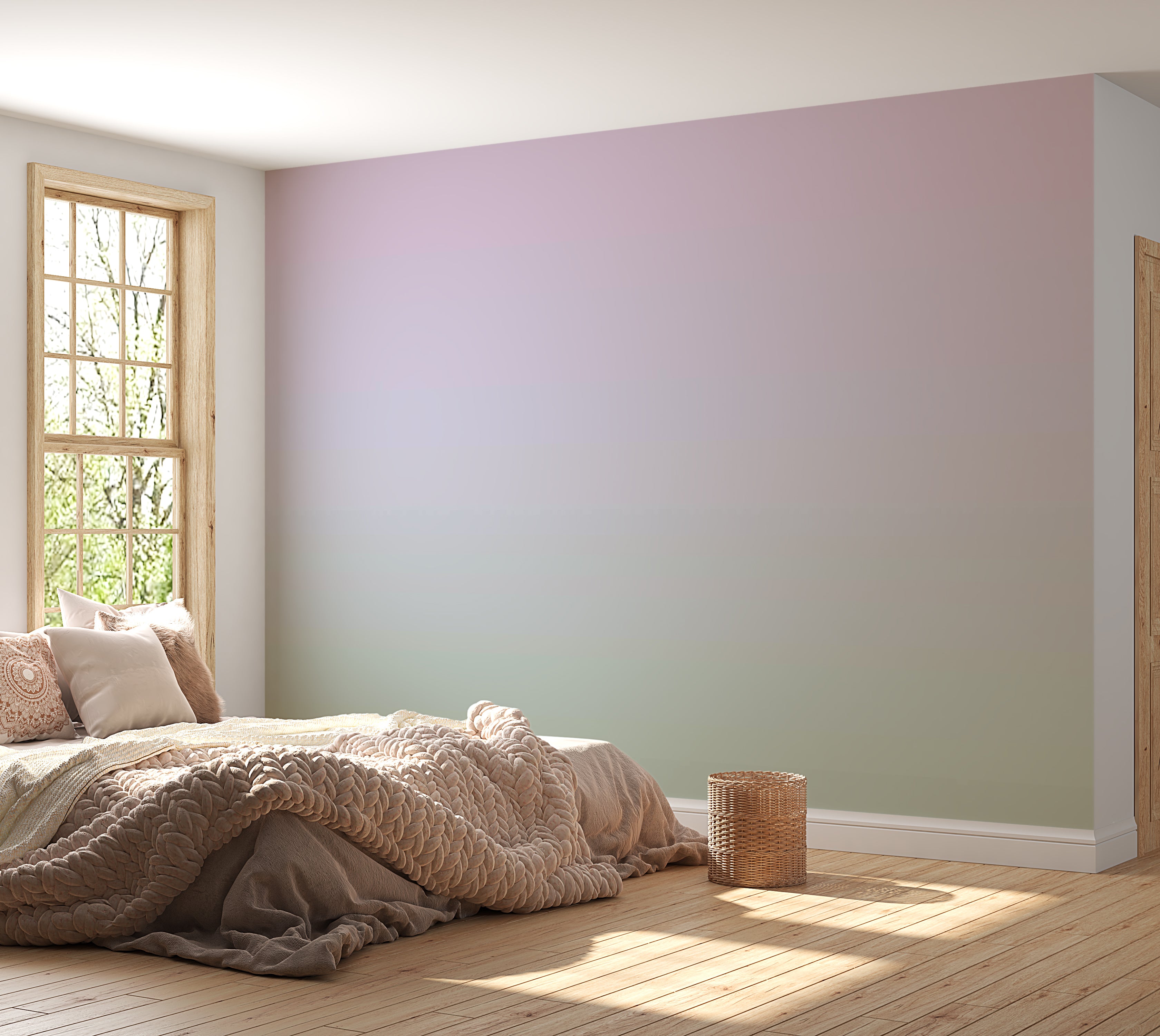 Abstract Wallpaper Wall Mural - Pastel Gradient 39"Wx27"H / Standard