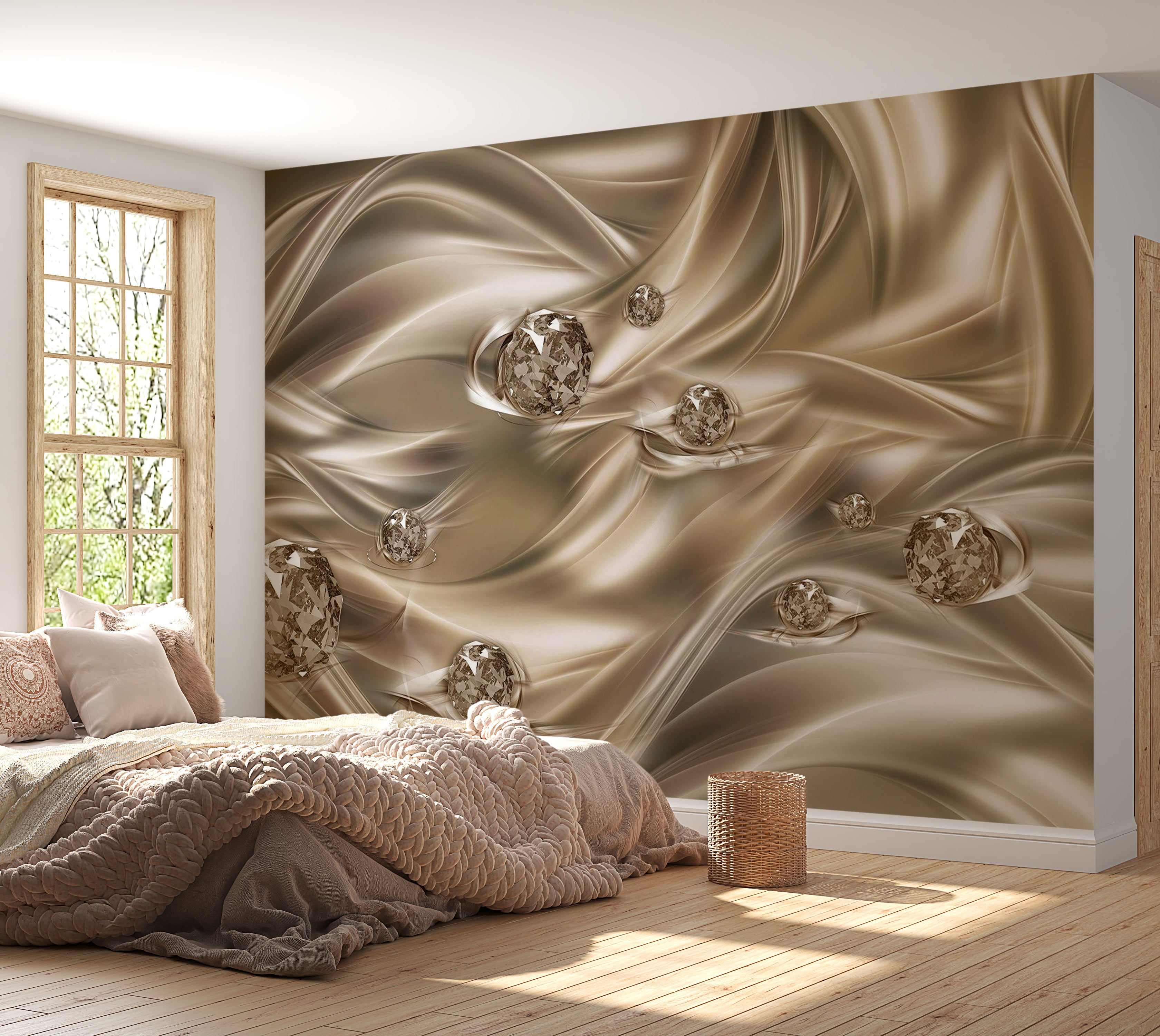 Abstract Wallpaper Wall Mural - Velvet Kiss 39"Wx27"H / Standard