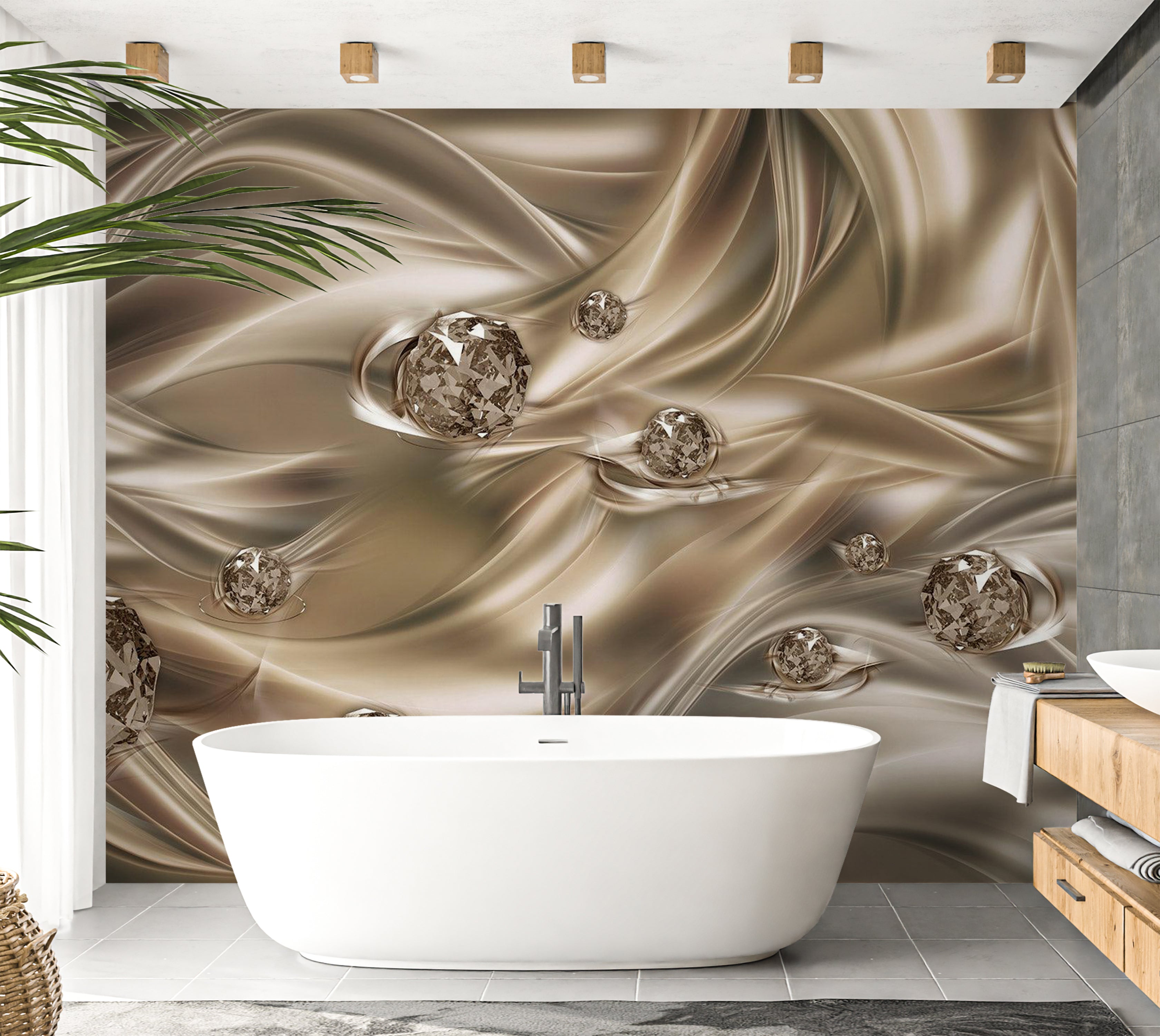 Abstract Wallpaper Wall Mural - Velvet Kiss 39"Wx27"H / Standard