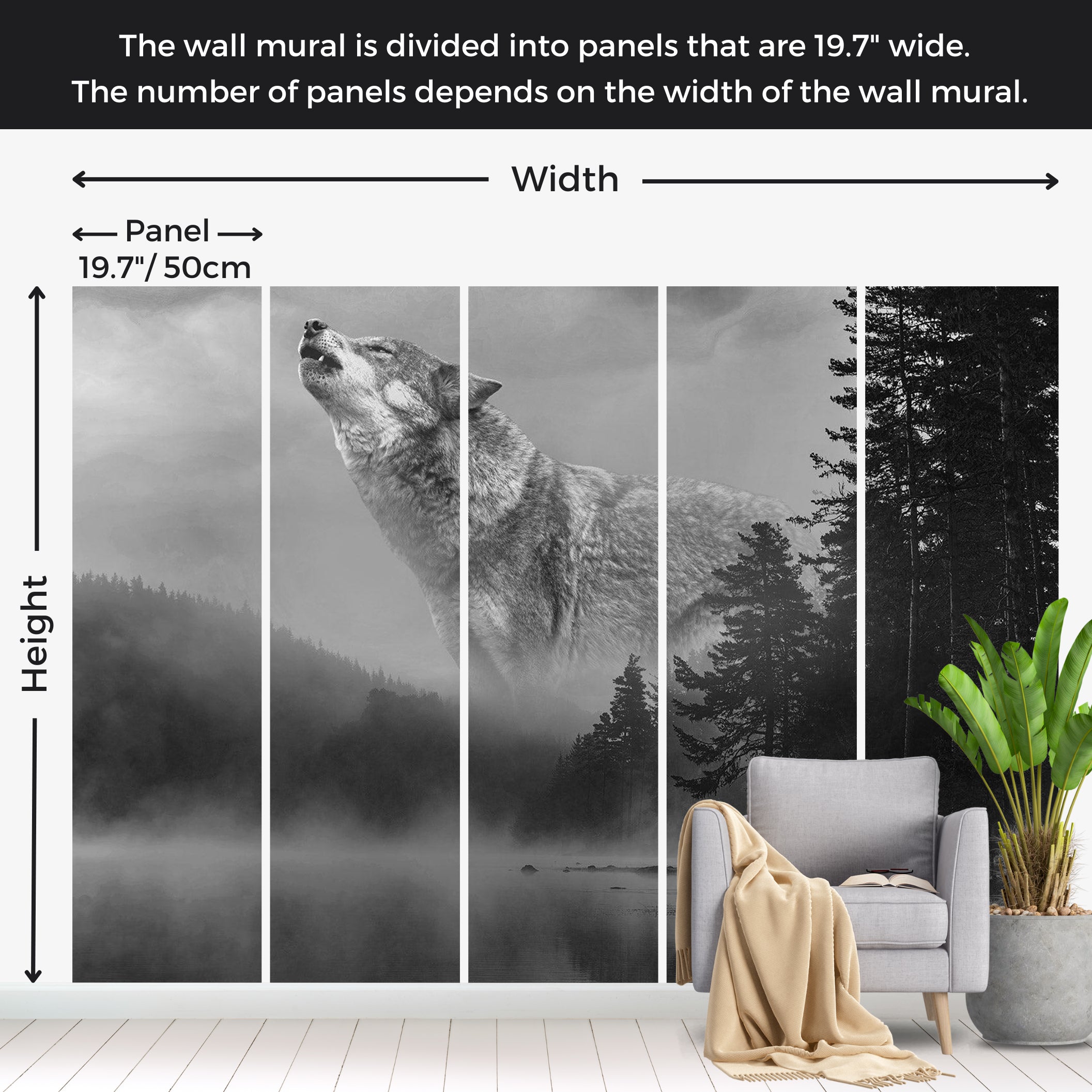 Animal Wallpaper Wall Mural - Forest Secrets 39"Wx27"H / Standard