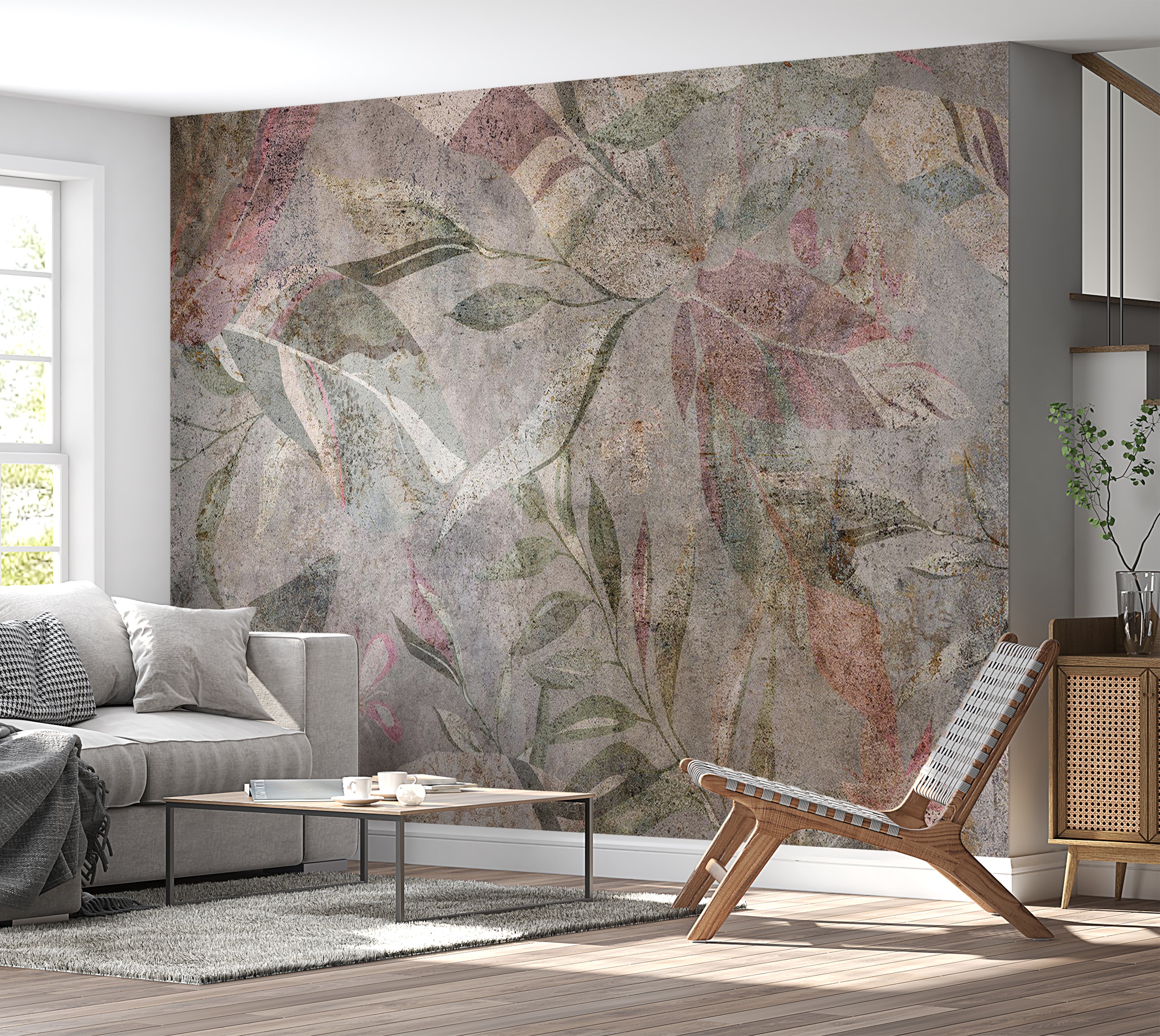 Botanical Wallpaper Wall Mural - Colors of Venetian Frescoes 39"Wx27"H / Standard