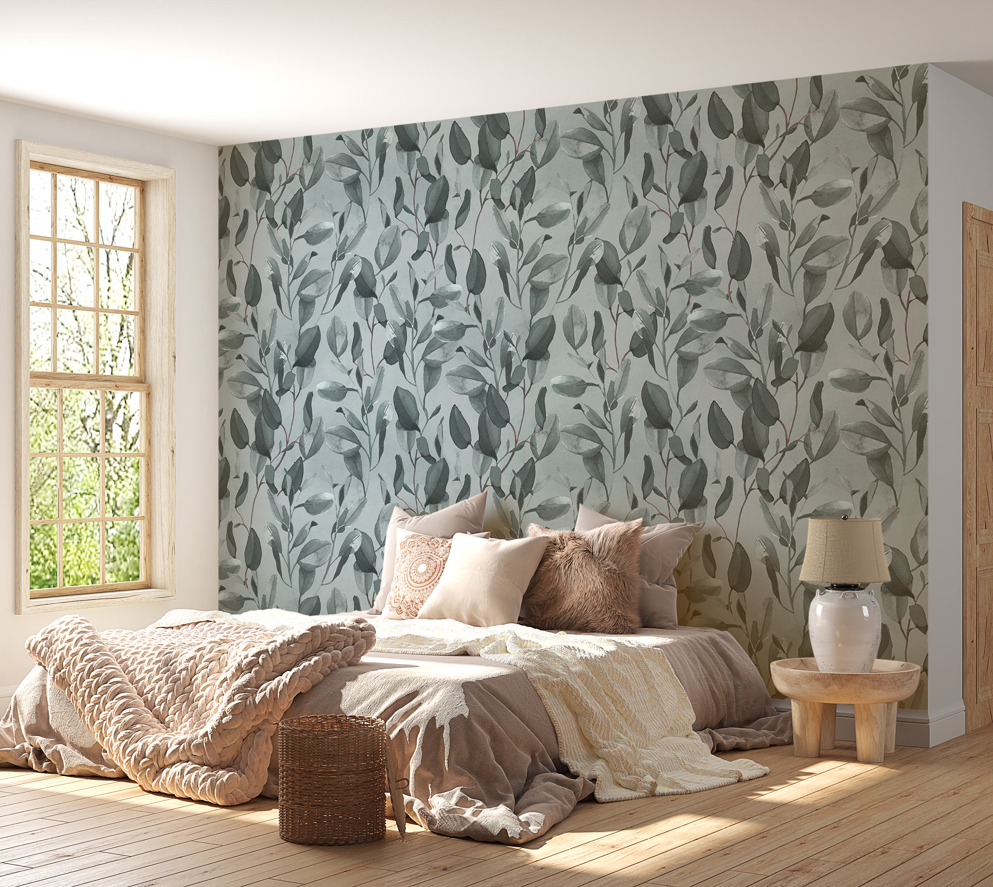 Botanical Wallpaper Wall Mural - Tangled Nature 39"Wx27"H / Standard