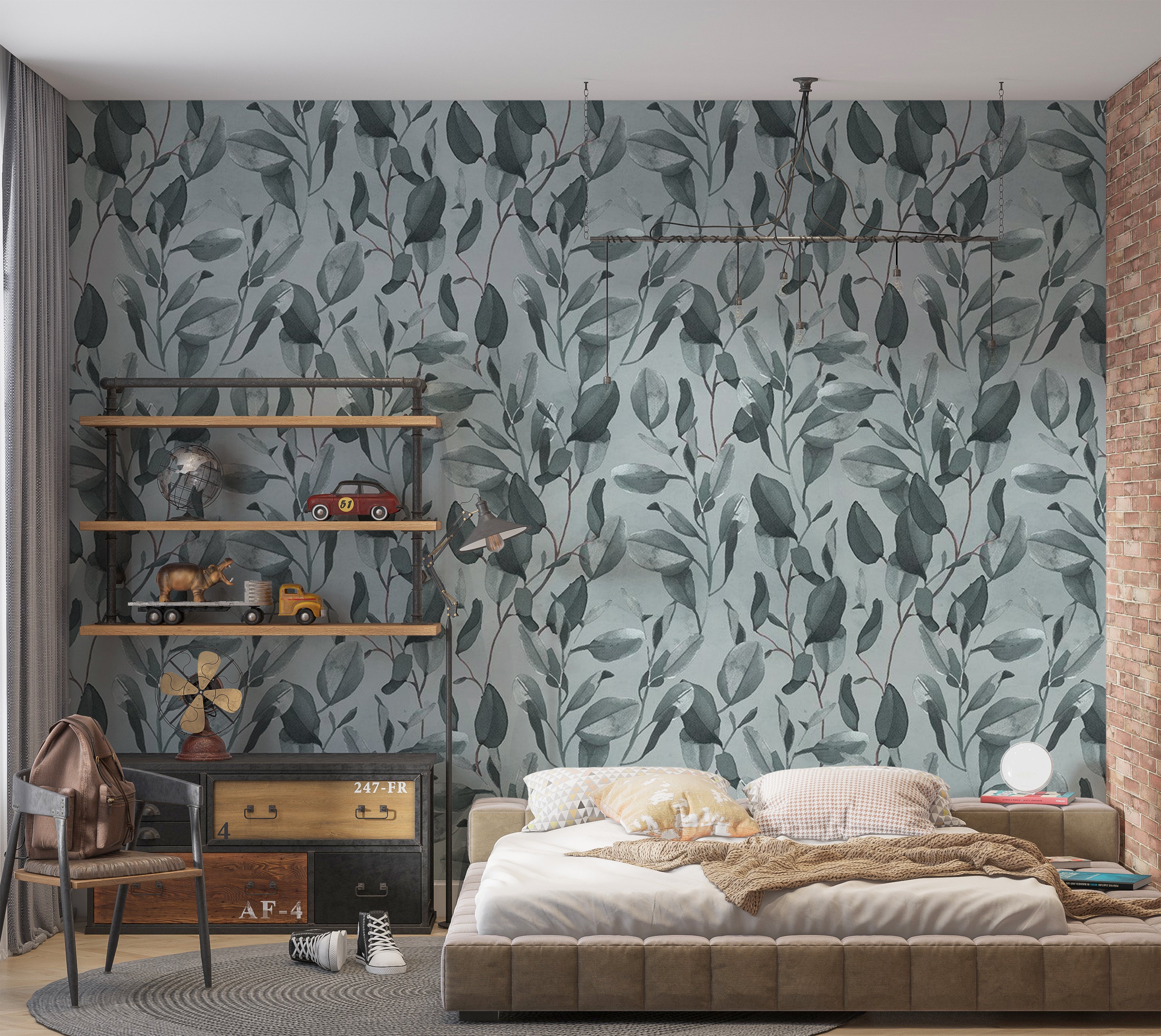 Botanical Wallpaper Wall Mural - Tangled Nature 39"Wx27"H / Standard