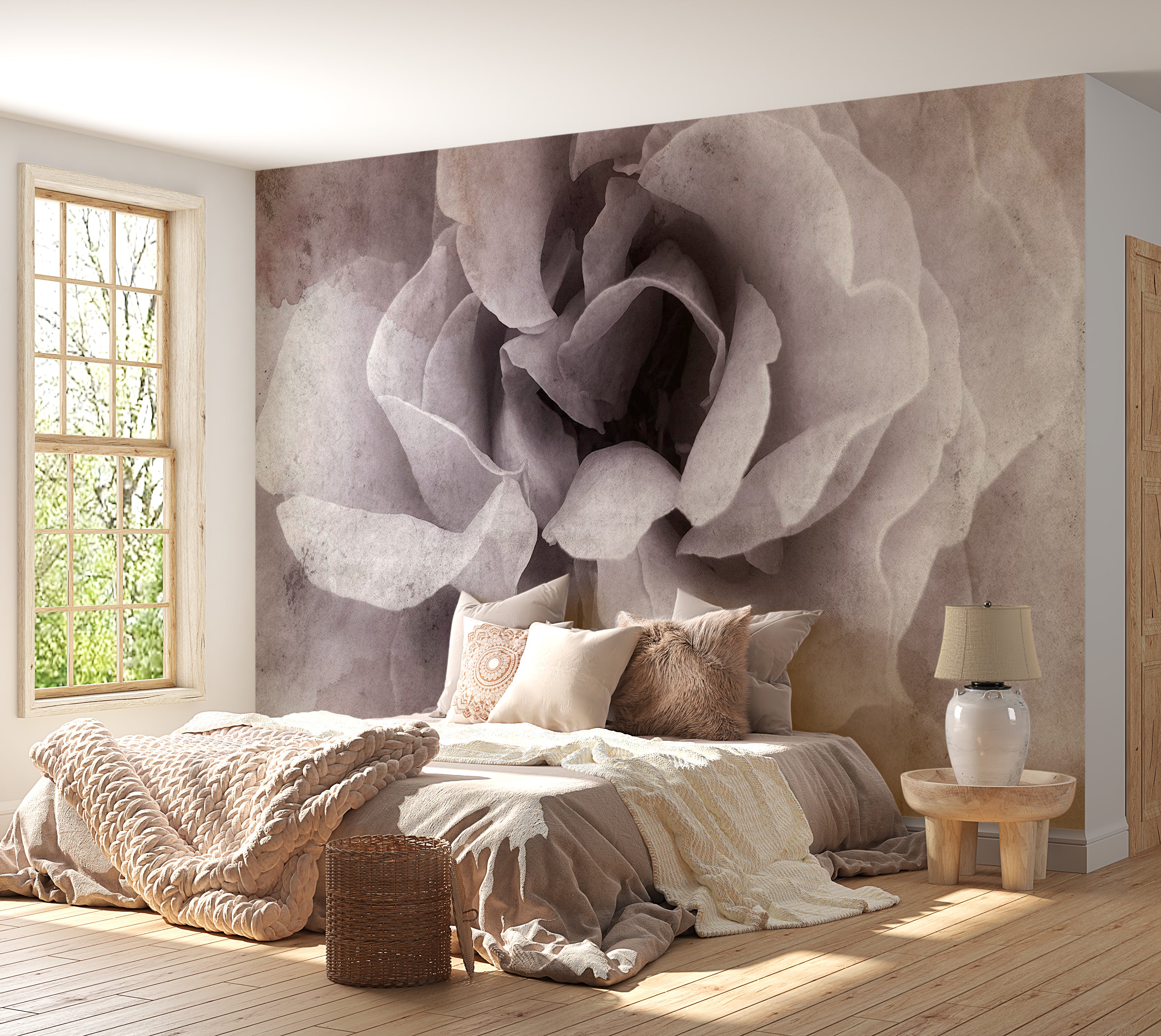 Floral Wallpaper Wall Mural - Entrance to Bliss 39"Wx27"H / Standard