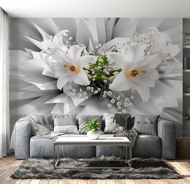 Floral Wallpaper Wall Mural - Floral Explosion 39"Wx27"H / Standard