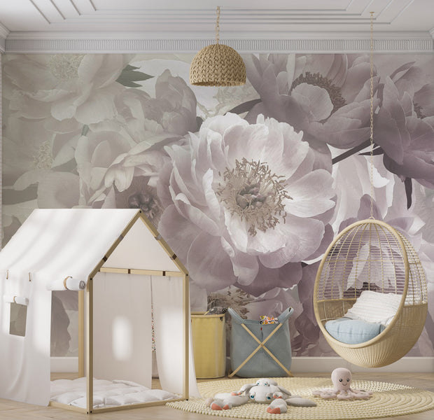 Floral Wallpaper Wall Mural - Flowery Thought 39"Wx27"H / Standard