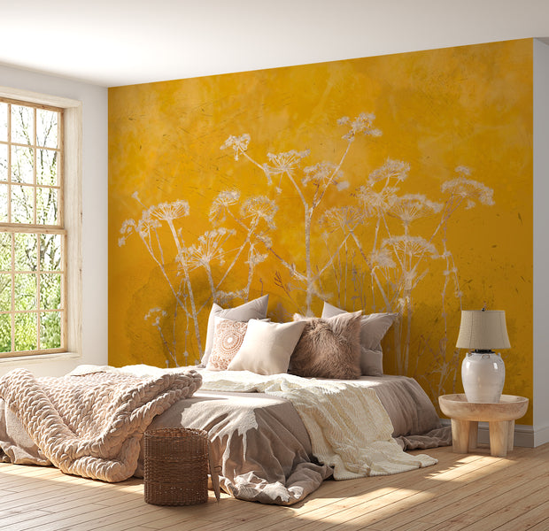 Floral Wallpaper Wall Mural - Meadow Bathed in The Sun 39"Wx27"H / Standard