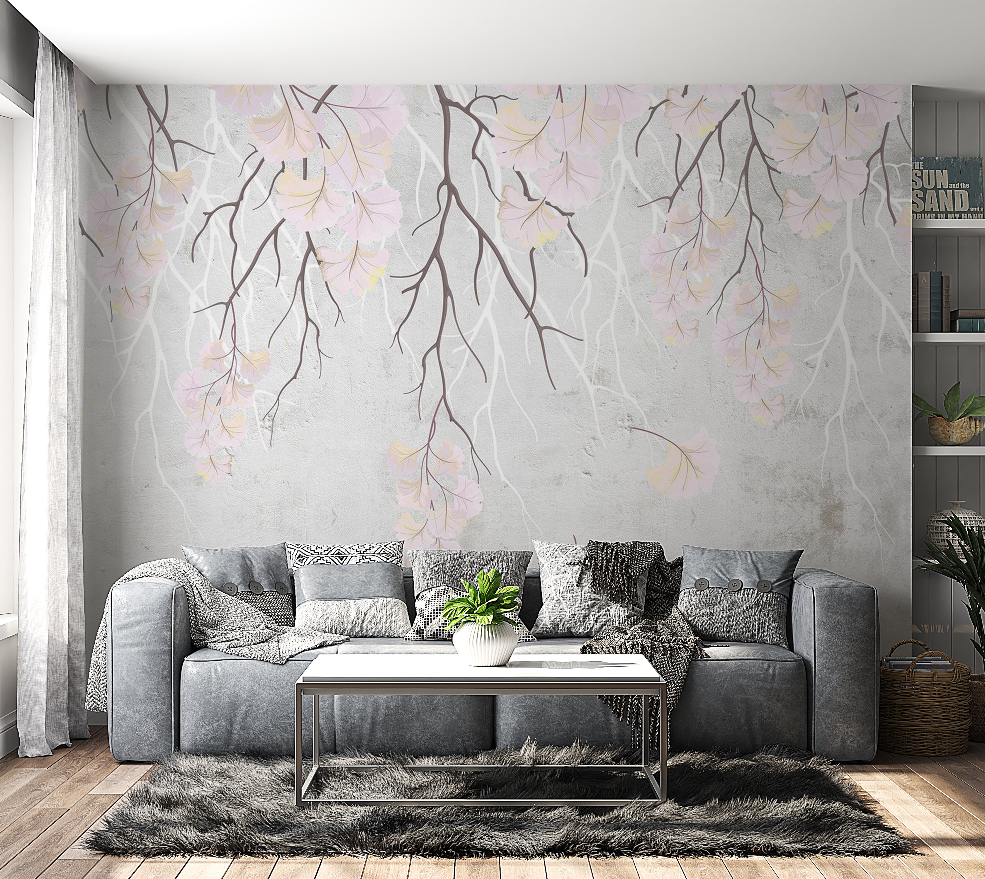 Floral Wallpaper Wall Mural - Mysterious Plants 39"Wx27"H / Standard