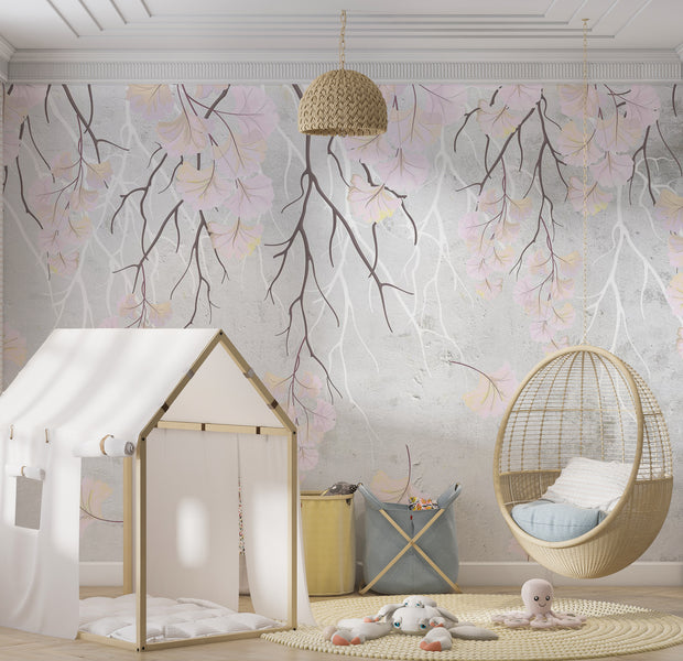 Floral Wallpaper Wall Mural - Mysterious Plants 39"Wx27"H / Standard