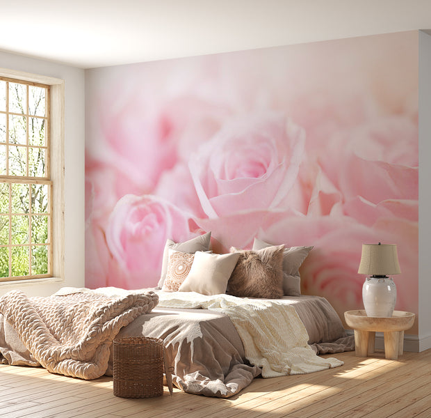 Floral Wallpaper Wall Mural - Ocean of Roses 39"Wx27"H / Standard