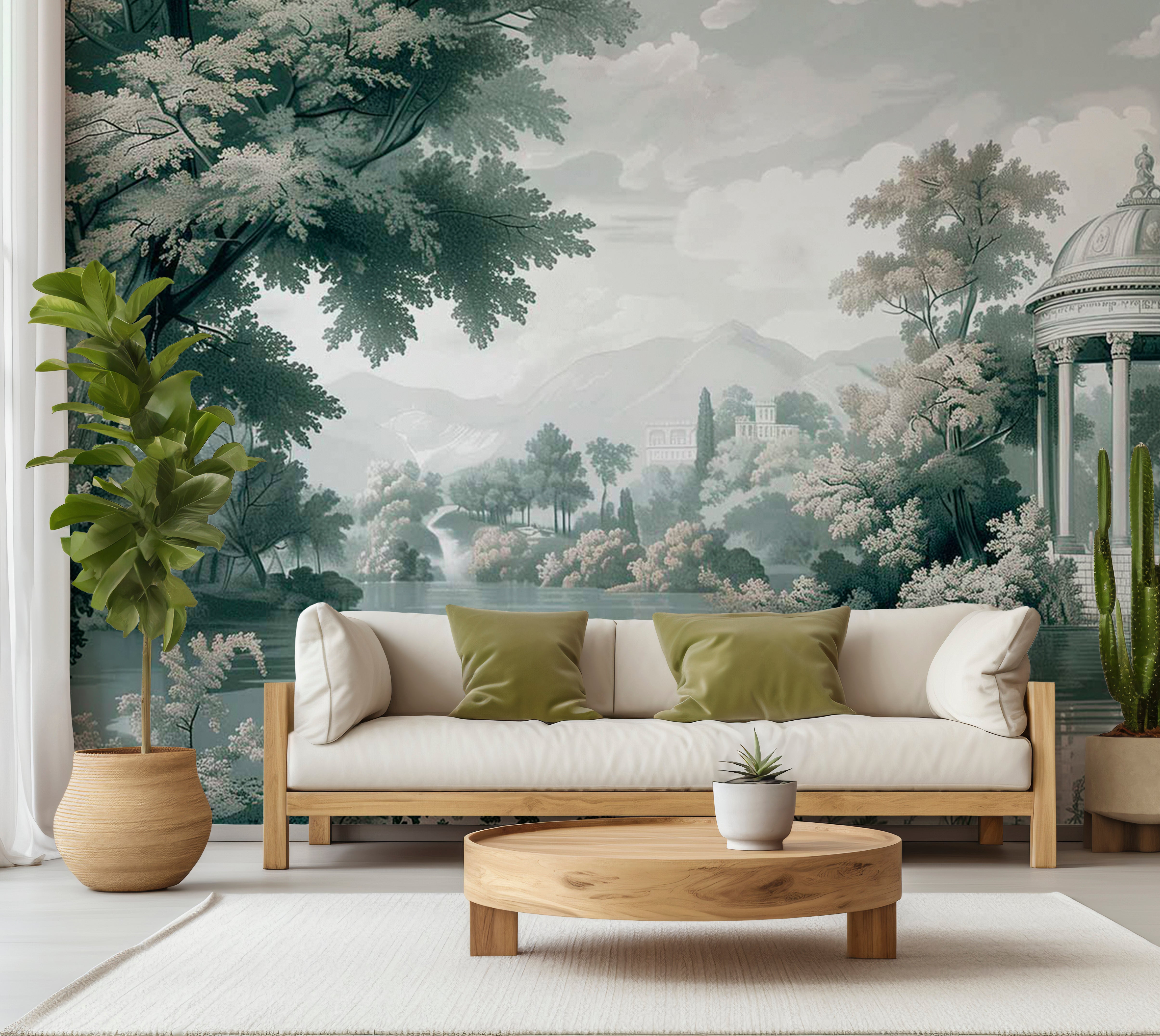 Landscape Wallpaper Wall Mural - Dreamscape at The Lake 39"Wx27"H / Standard