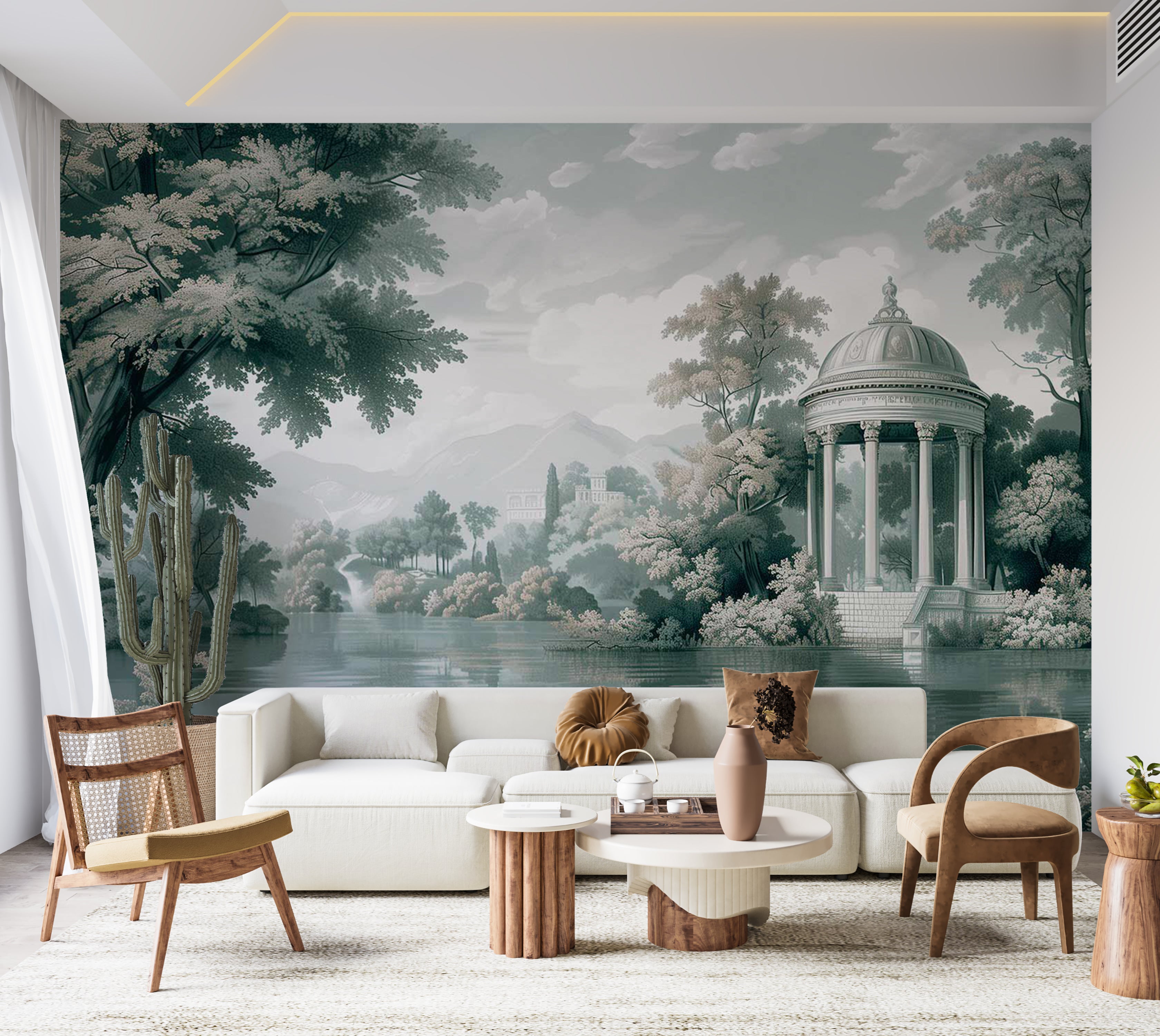 Landscape Wallpaper Wall Mural - Dreamscape at The Lake 39"Wx27"H / Standard