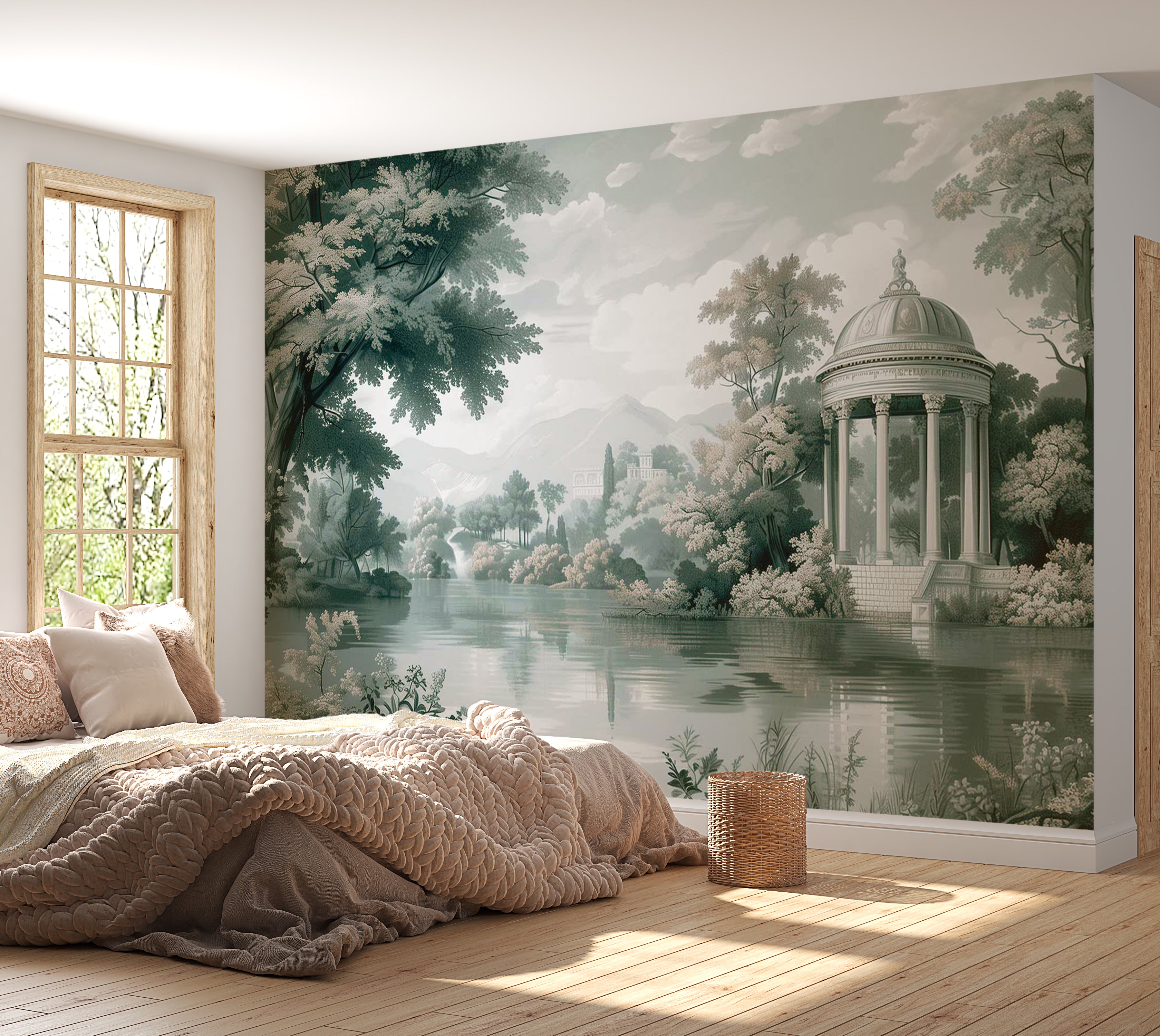 Landscape Wallpaper Wall Mural - Dreamscape at The Lake 39"Wx27"H / Standard