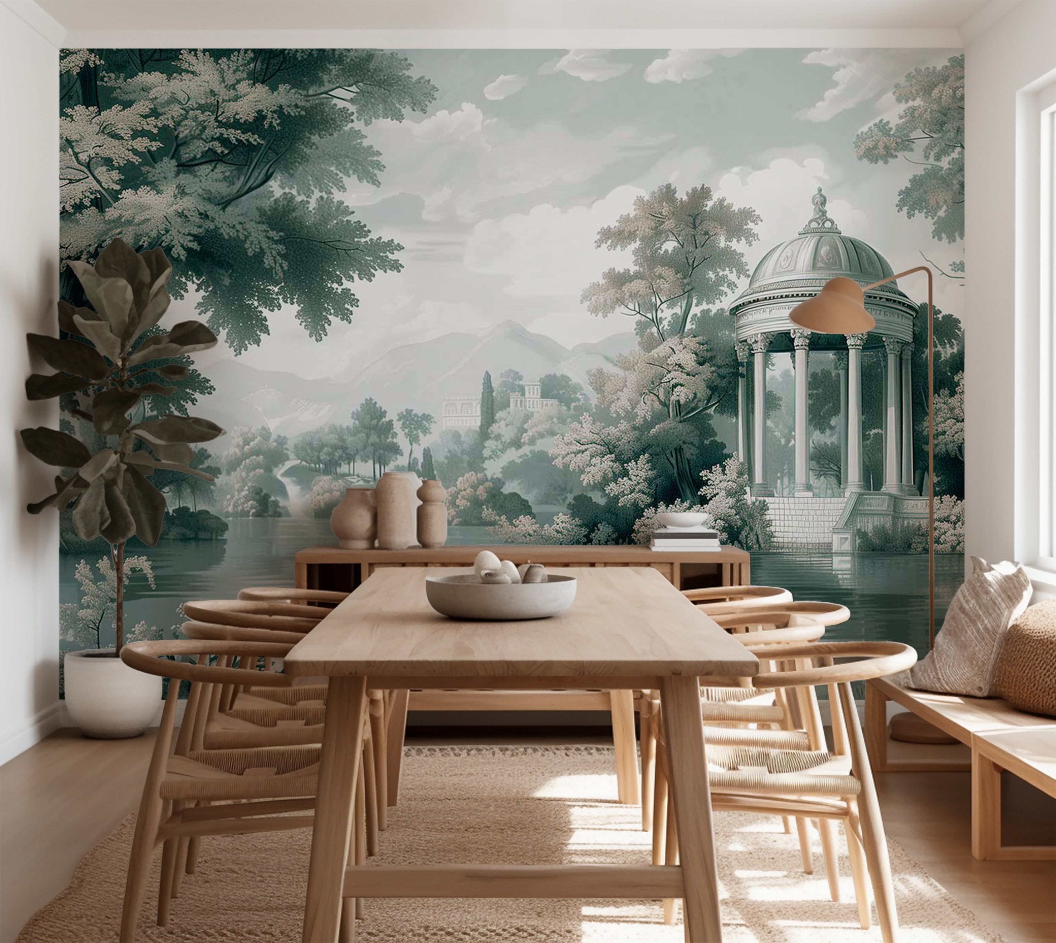 Landscape Wallpaper Wall Mural - Dreamscape at The Lake 39"Wx27"H / Standard