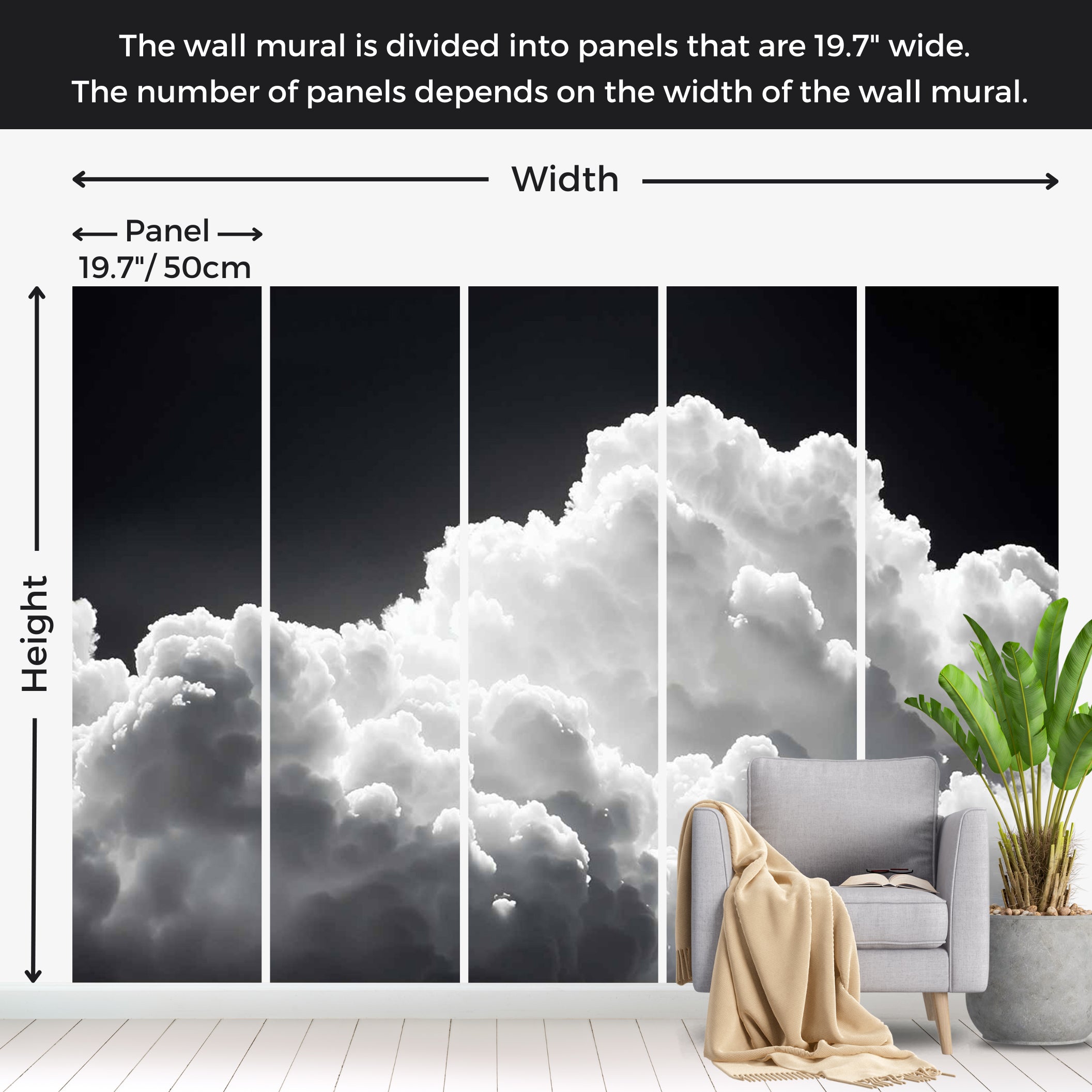 Landscape Wallpaper Wall Mural - Endless Play of Sunlight 39"Wx27"H / Standard