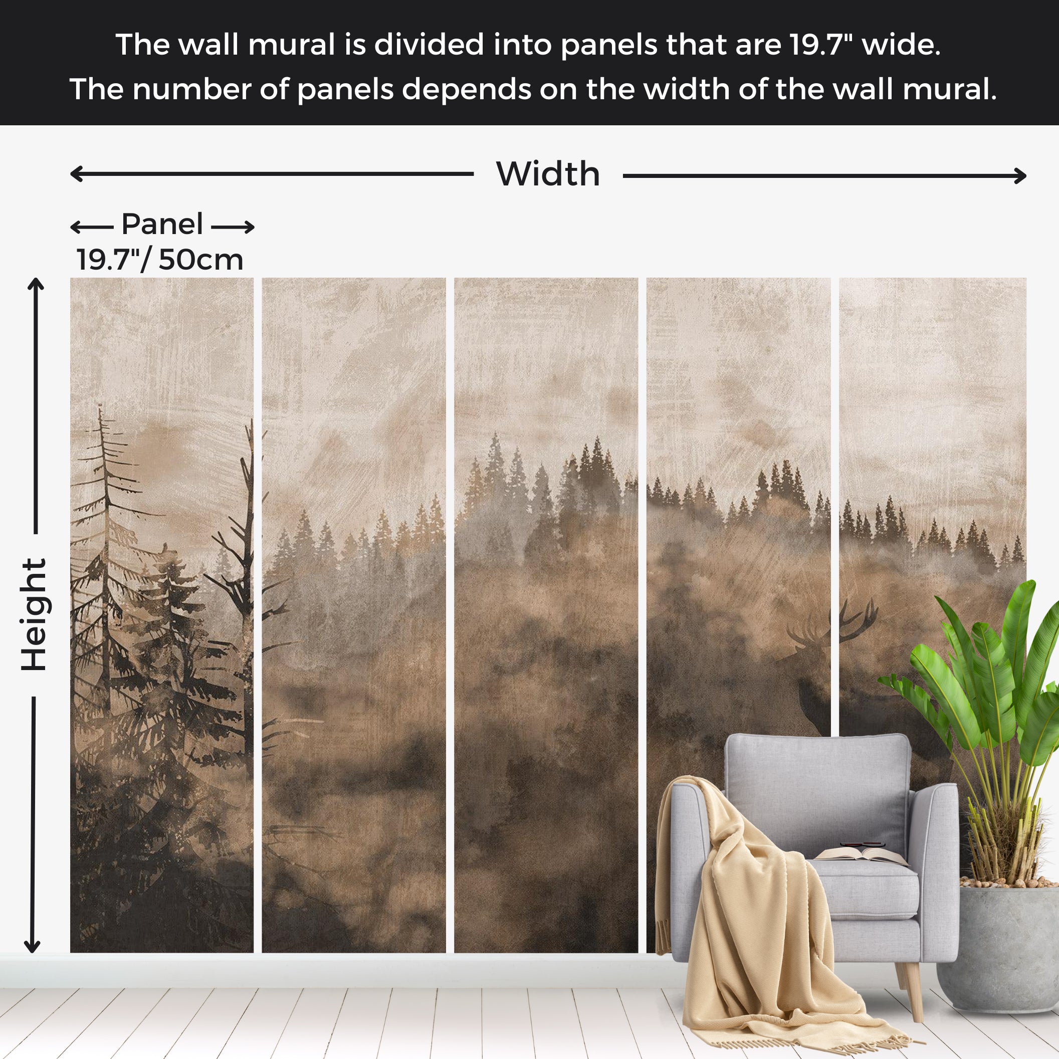 Landscape Wallpaper Wall Mural - Memory of the Wild 39"Wx27"H / Standard