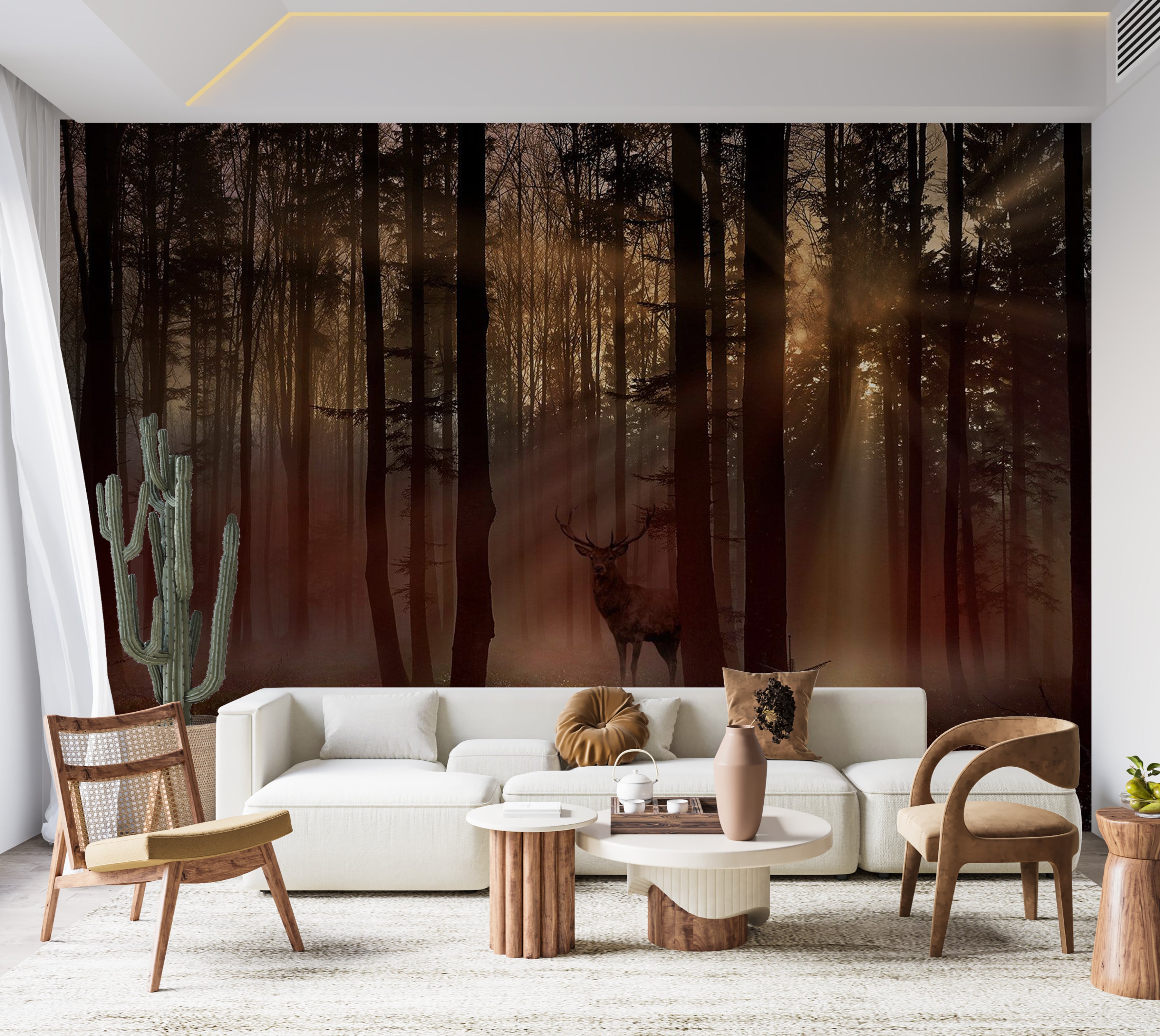 Landscape Wallpaper Wall Mural - Mystical Forest 39"Wx27"H / Standard