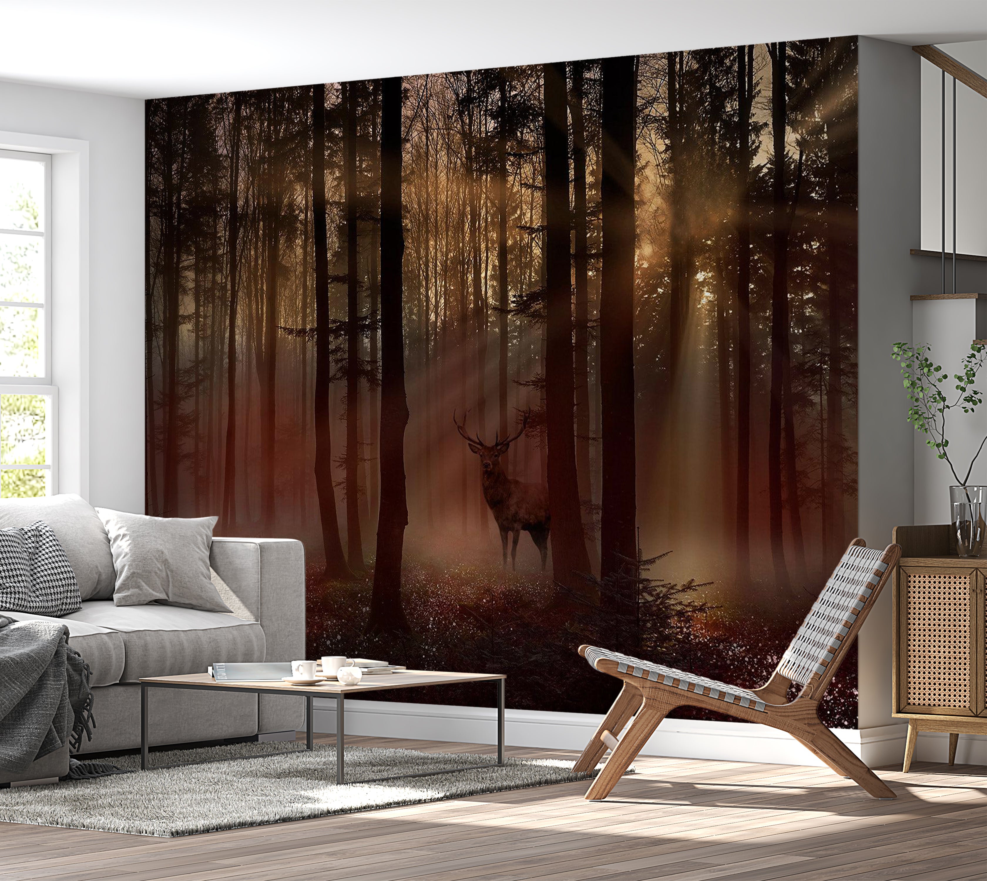 Landscape Wallpaper Wall Mural - Mystical Forest 39"Wx27"H / Standard