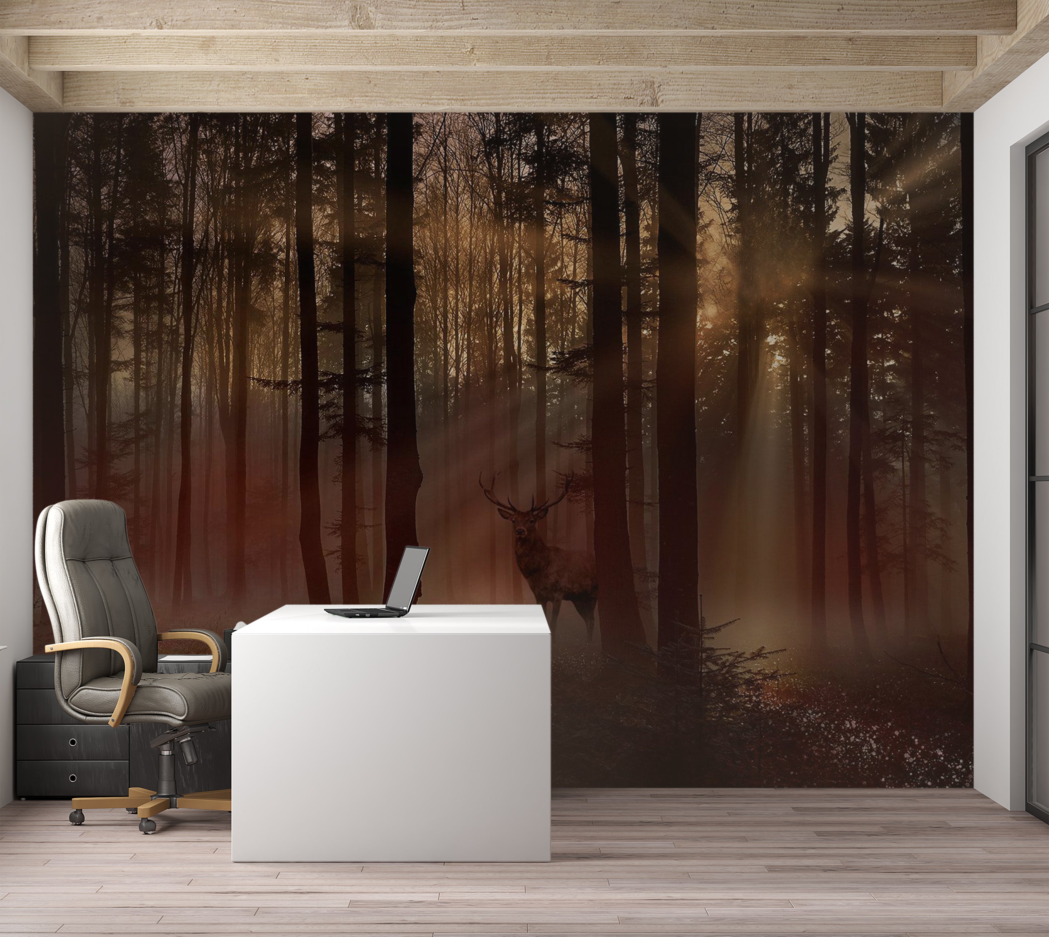 Landscape Wallpaper Wall Mural - Mystical Forest 39"Wx27"H / Standard