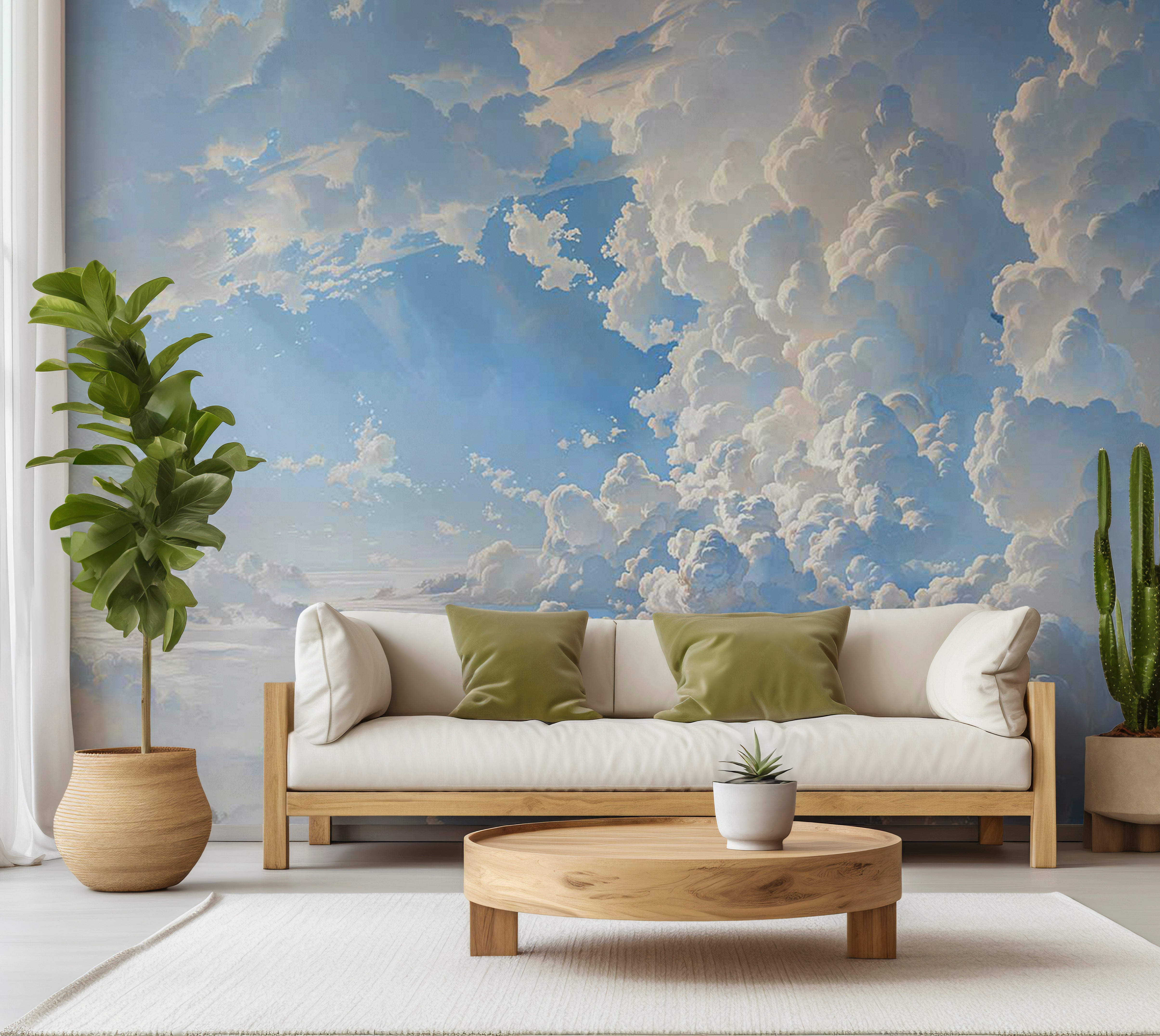 Landscape Wallpaper Wall Mural - Secrets of The Clouds 39"Wx27"H / Standard