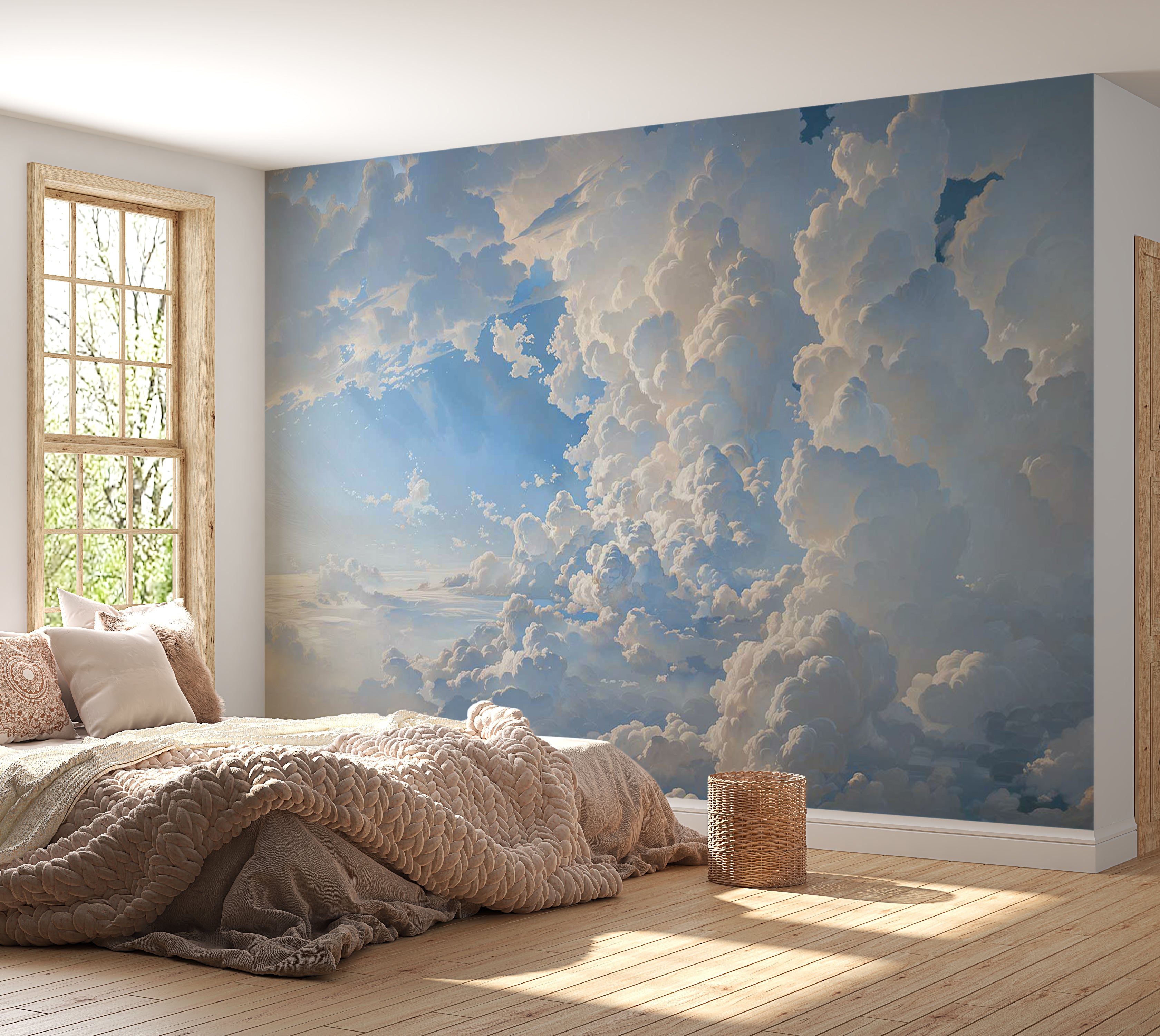 Landscape Wallpaper Wall Mural - Secrets of The Clouds 39"Wx27"H / Standard