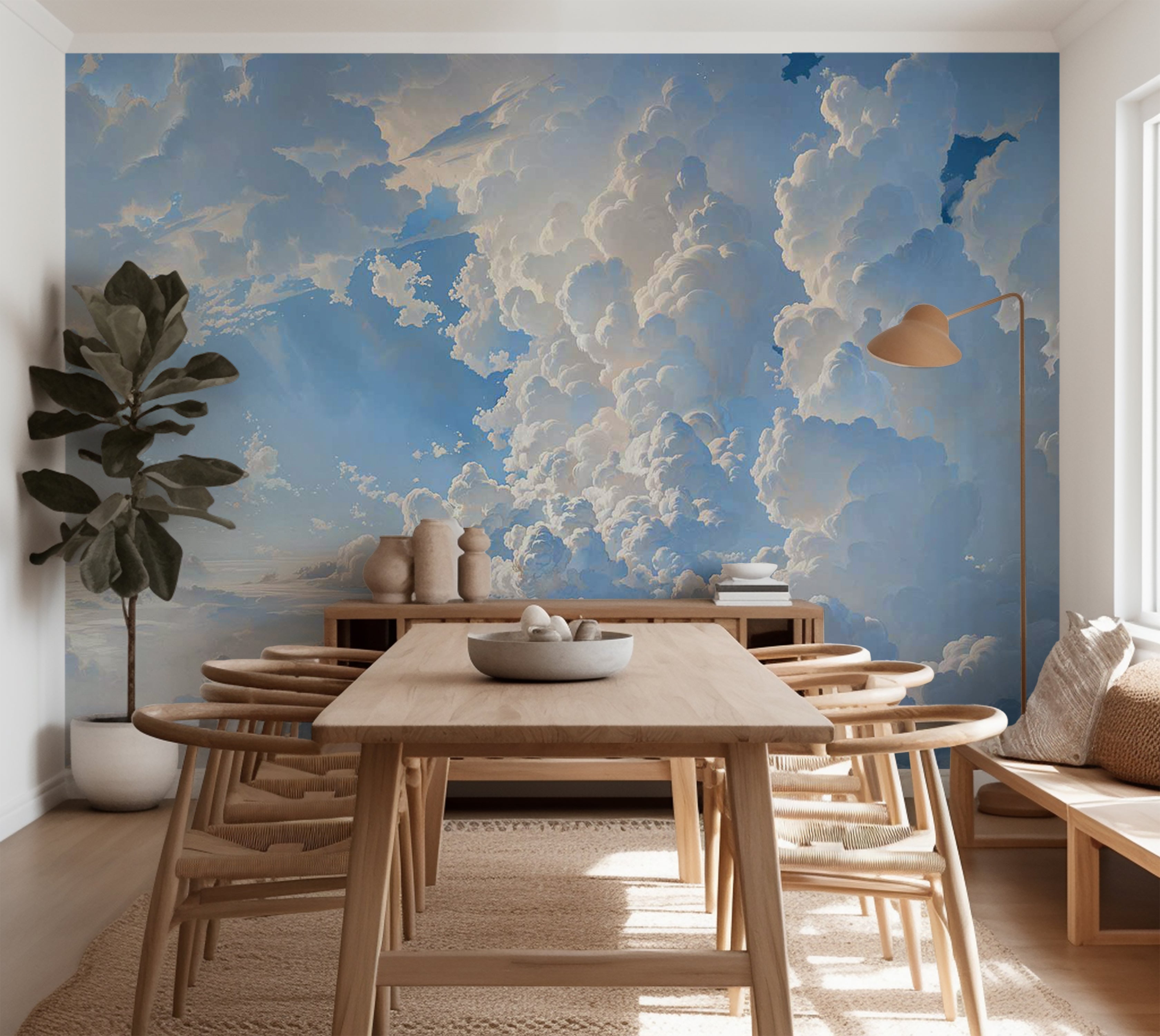 Landscape Wallpaper Wall Mural - Secrets of The Clouds 39"Wx27"H / Standard