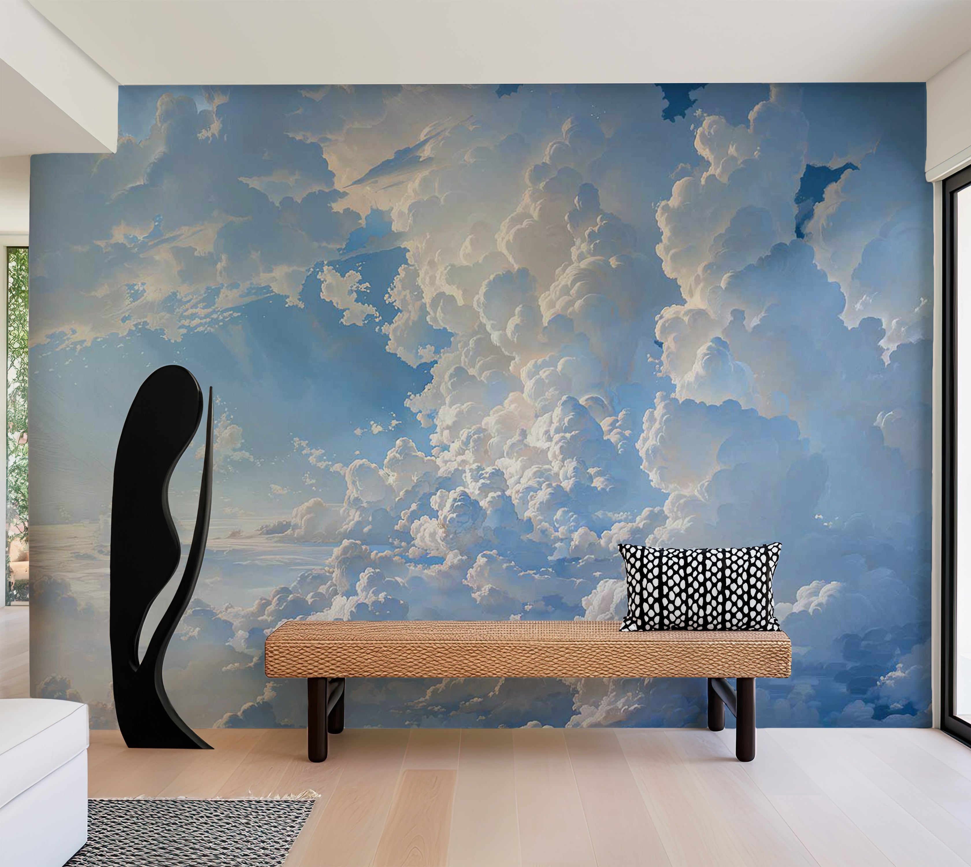 Landscape Wallpaper Wall Mural - Secrets of The Clouds 39"Wx27"H / Standard