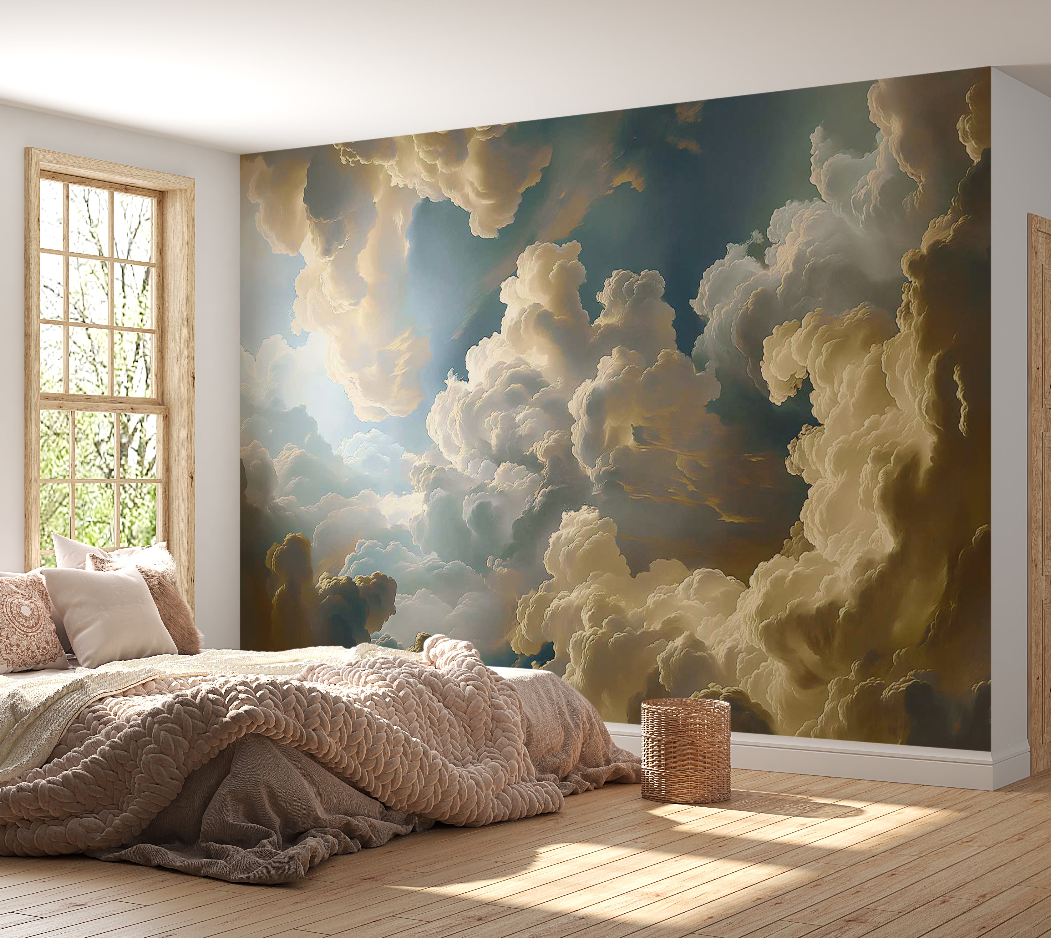 Landscape Wallpaper Wall Mural - Sun and Shadows 39"Wx27"H / Standard