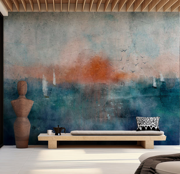 Landscape Wallpaper Wall Mural - Sunny Relief 39"Wx27"H / Standard