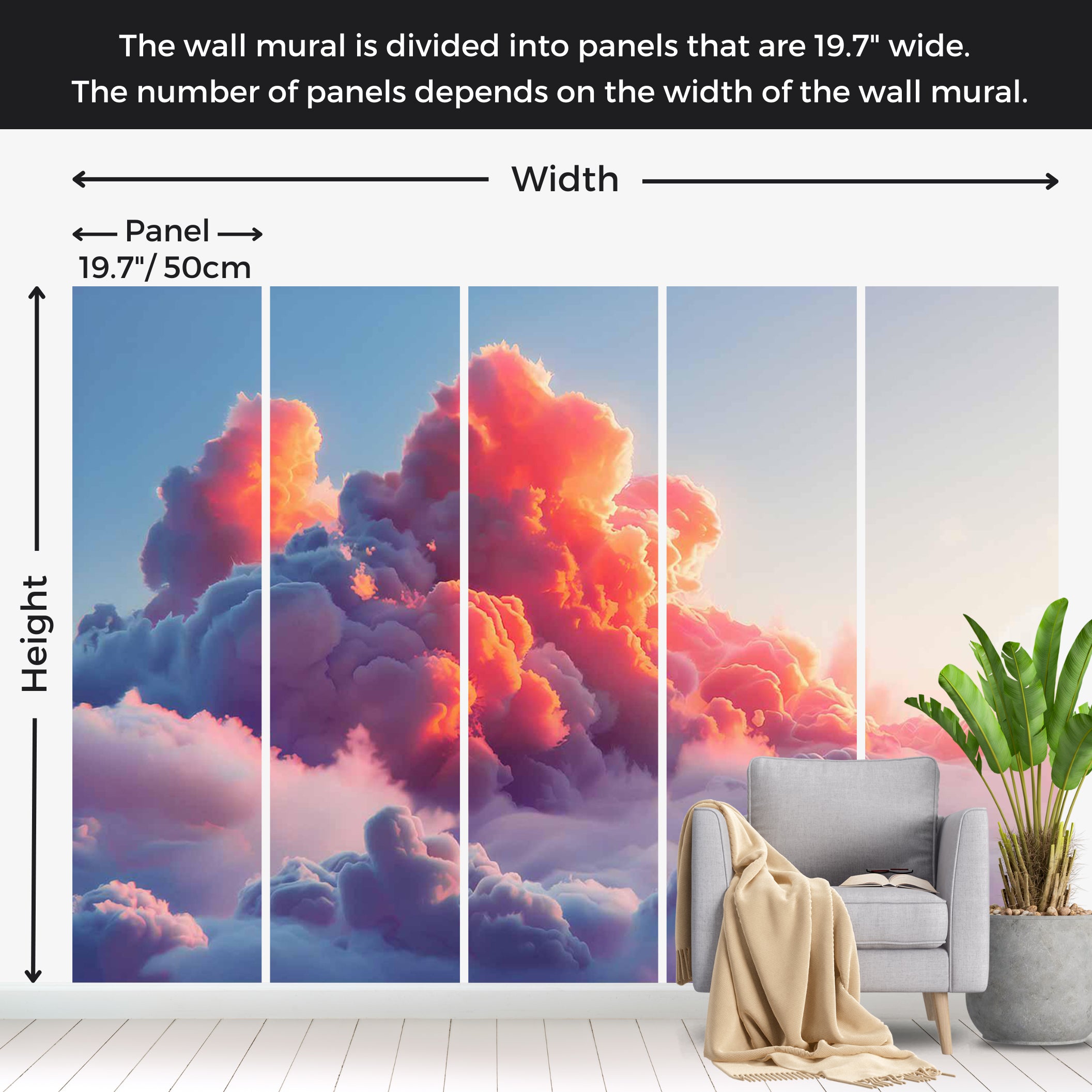 Landscape Wallpaper Wall Mural - Twilight Spectacle 39"Wx27"H / Standard