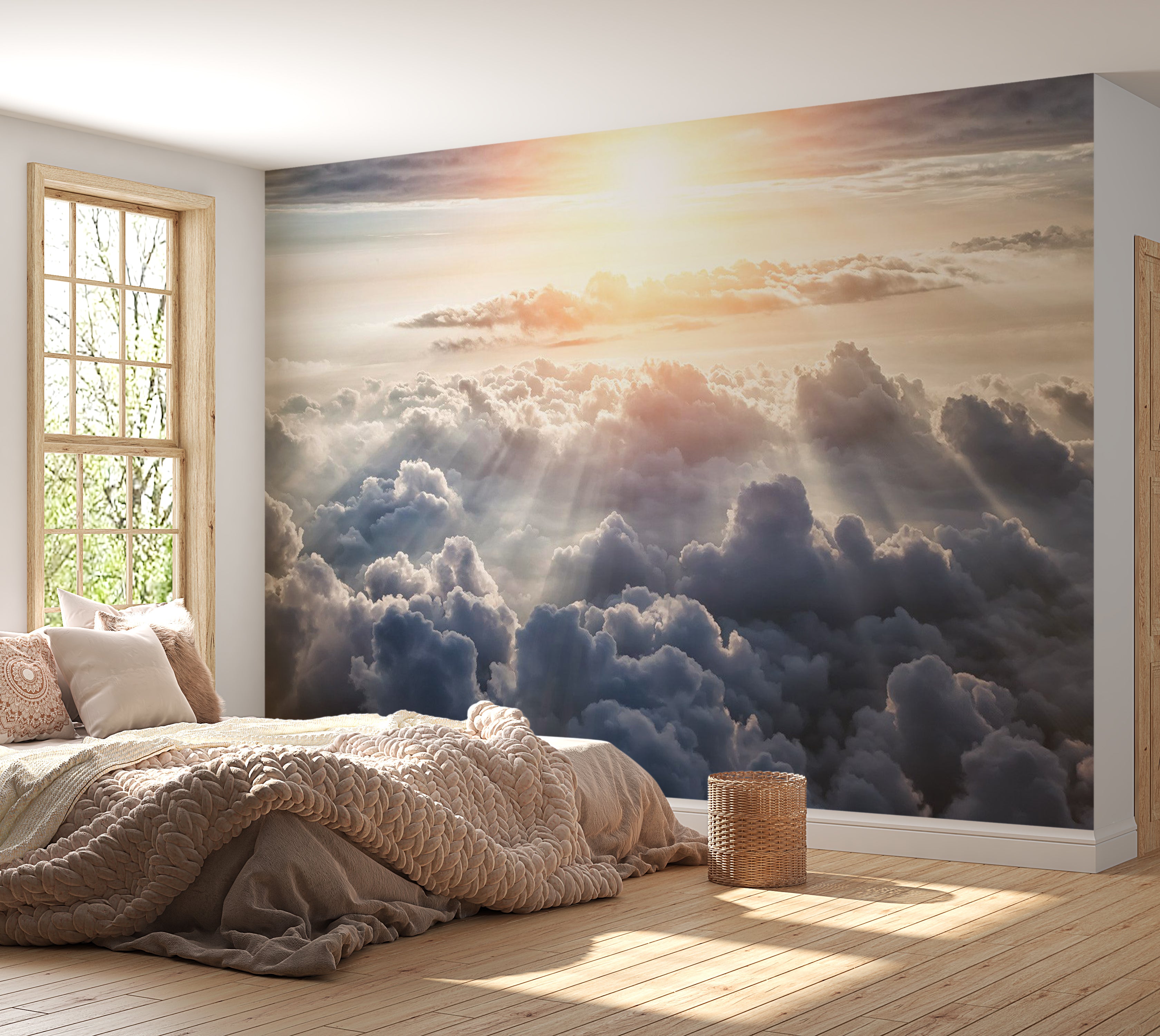 Landscape Wallpaper Wall Mural - Walk in The Clouds 39"Wx27"H / Standard