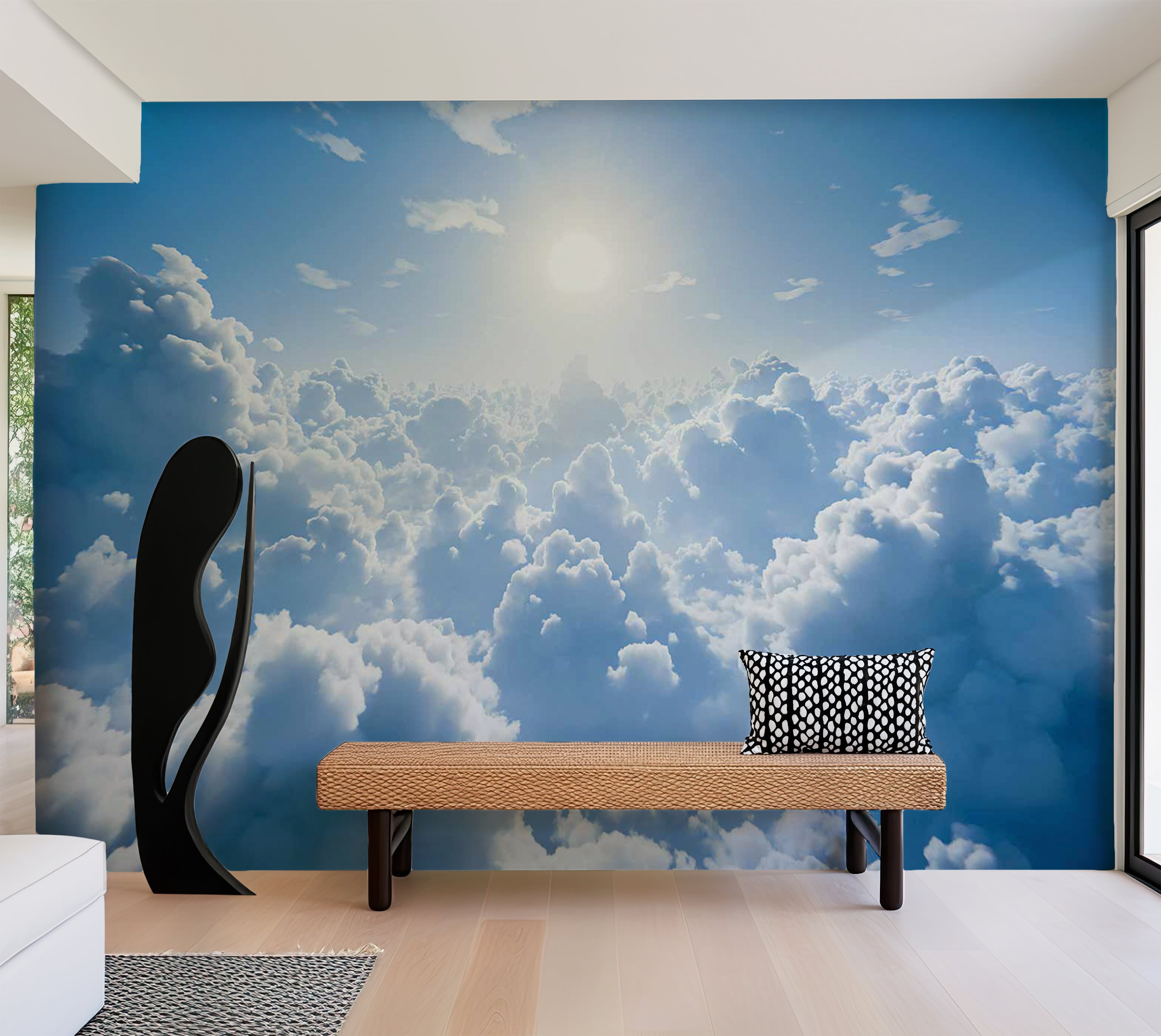 Landscape Wallpaper Wall Mural - Warm Rays of Sunshine 39"Wx27"H / Standard