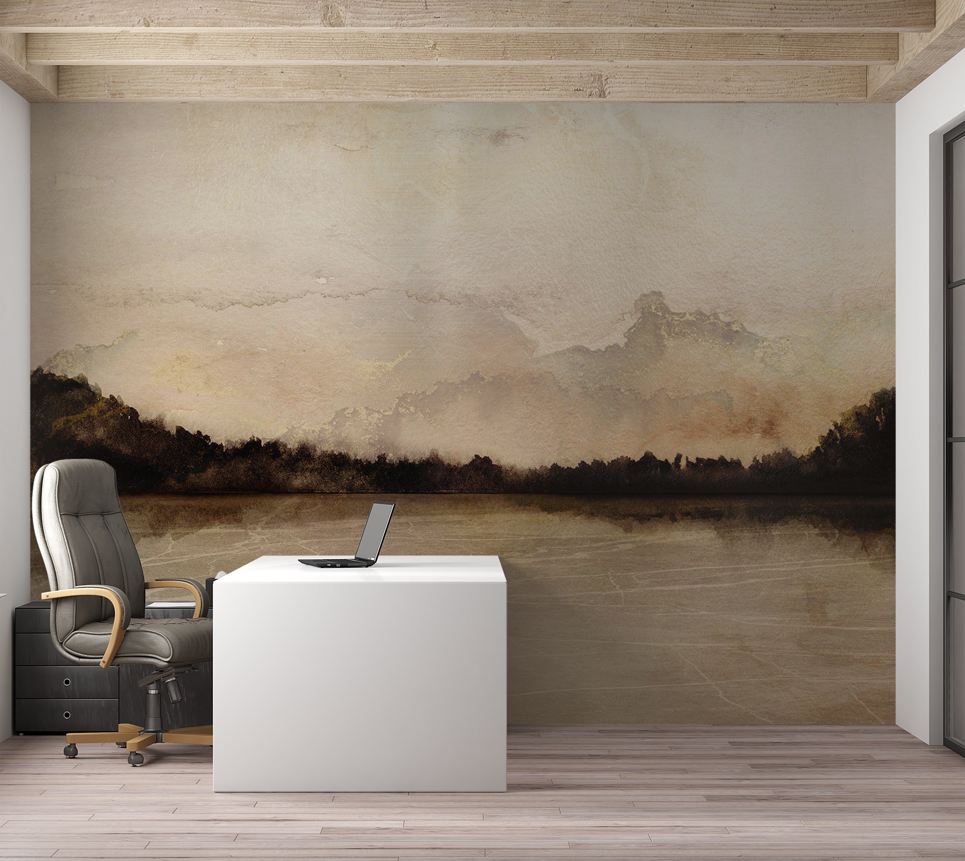 Landscape Wallpaper Wall Mural - Whispers of Distant Shores 39"Wx27"H / Standard