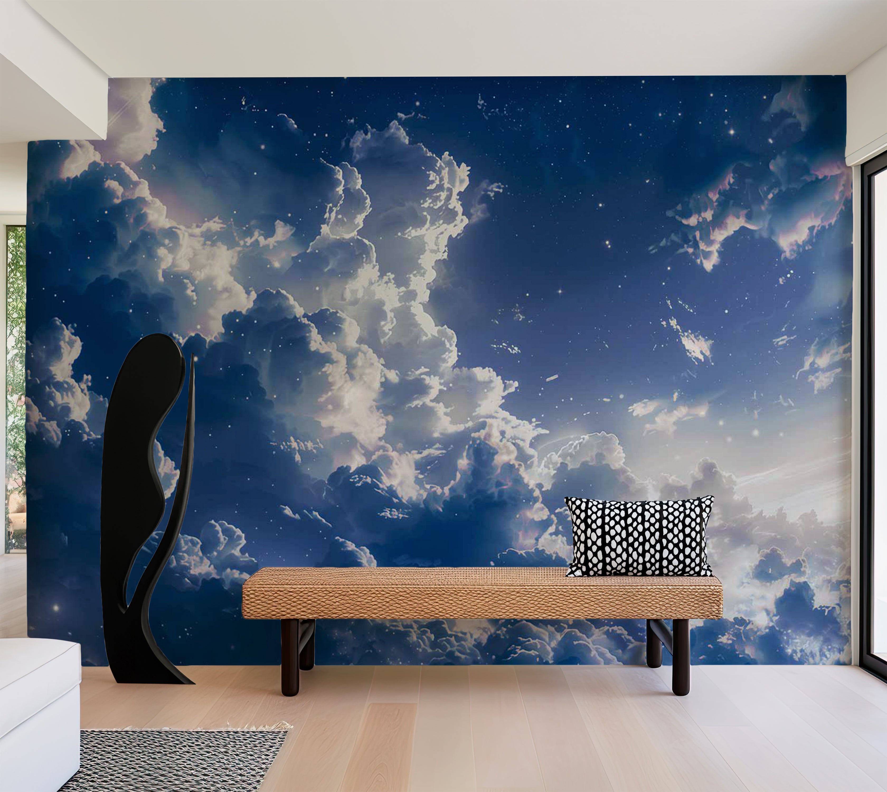 Space Wallpaper Wall Mural - Corner of The Sky 39"Wx27"H / Standard