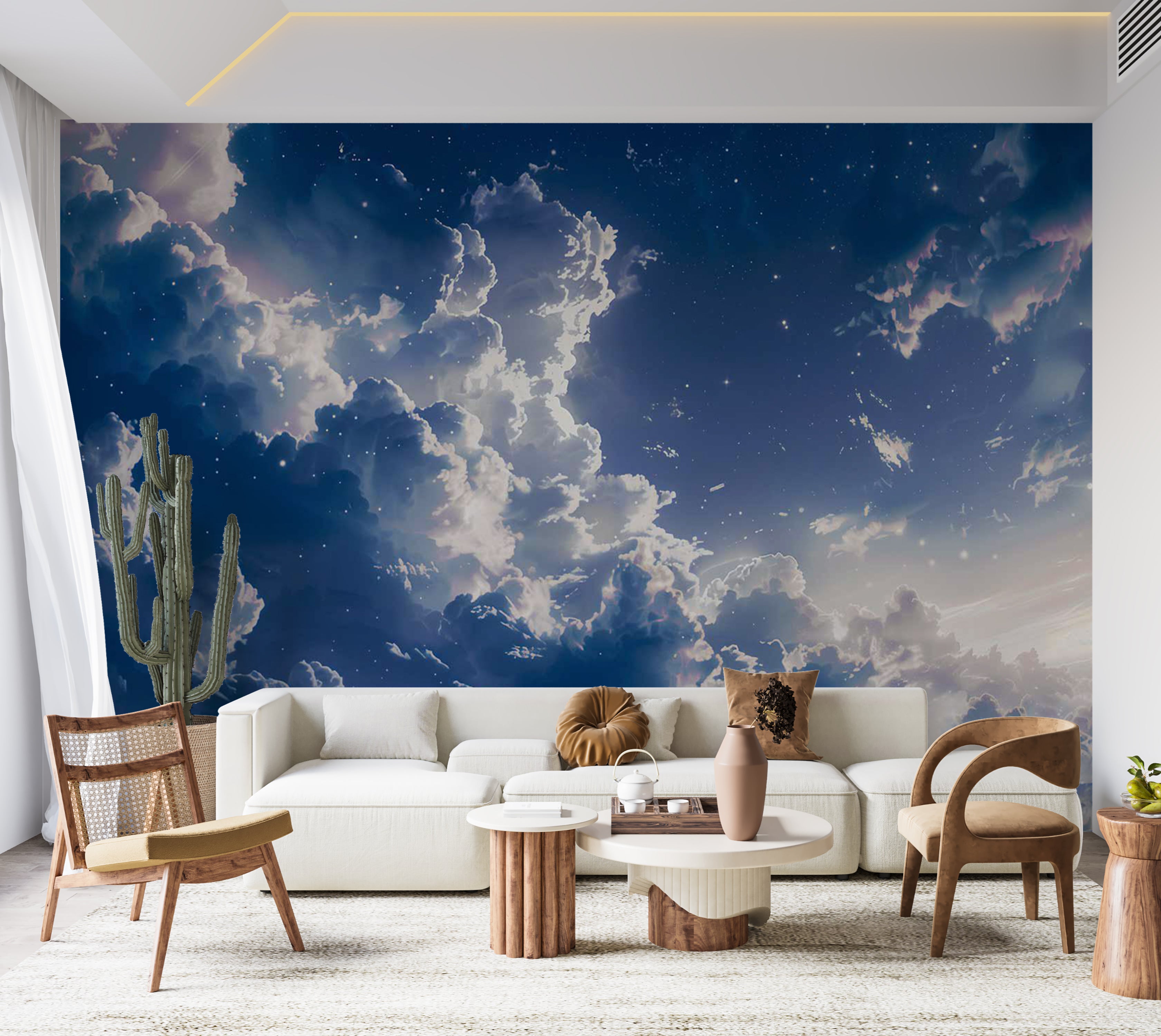 Space Wallpaper Wall Mural - Corner of The Sky 39"Wx27"H / Standard