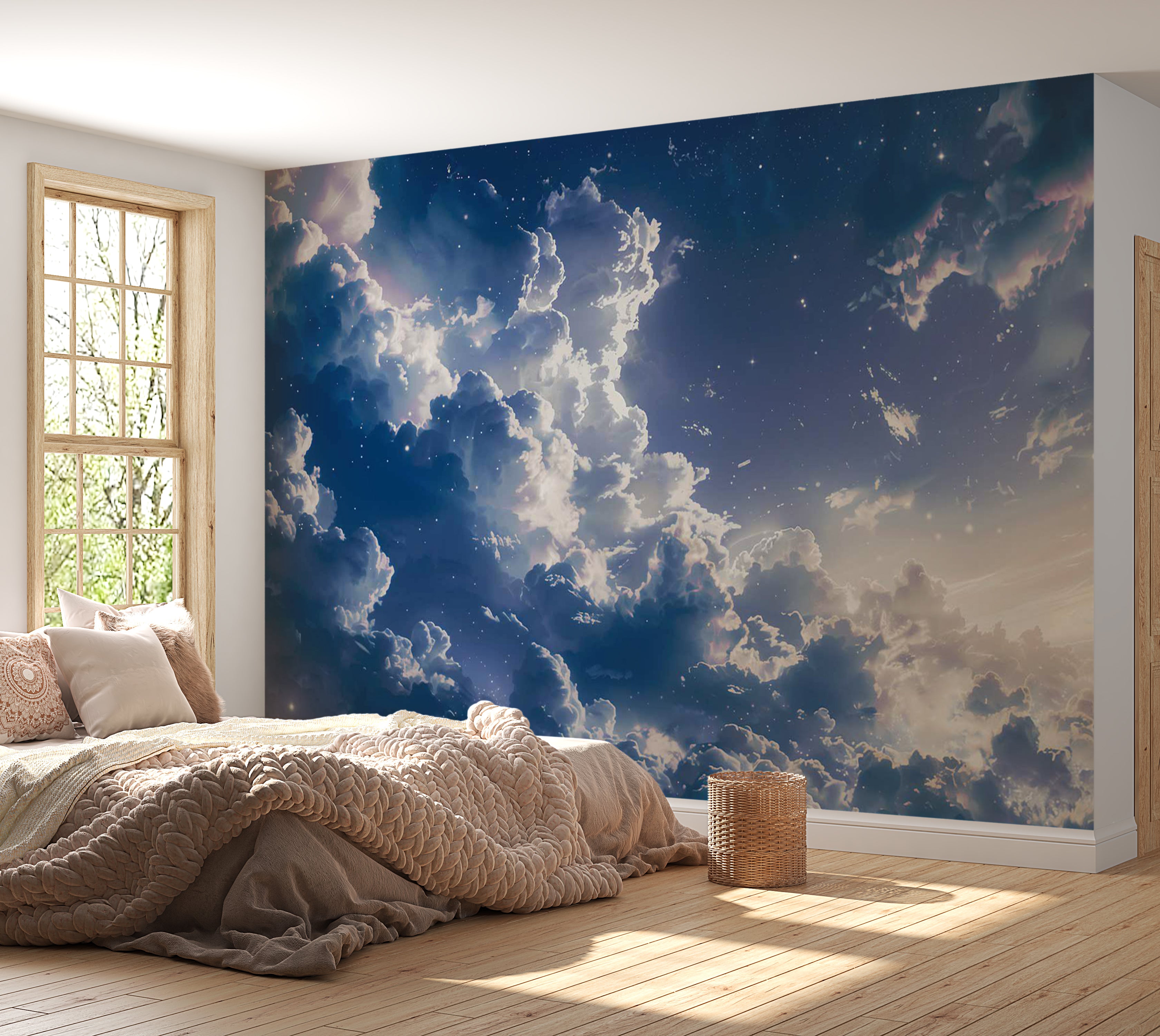 Space Wallpaper Wall Mural - Corner of The Sky 39"Wx27"H / Standard