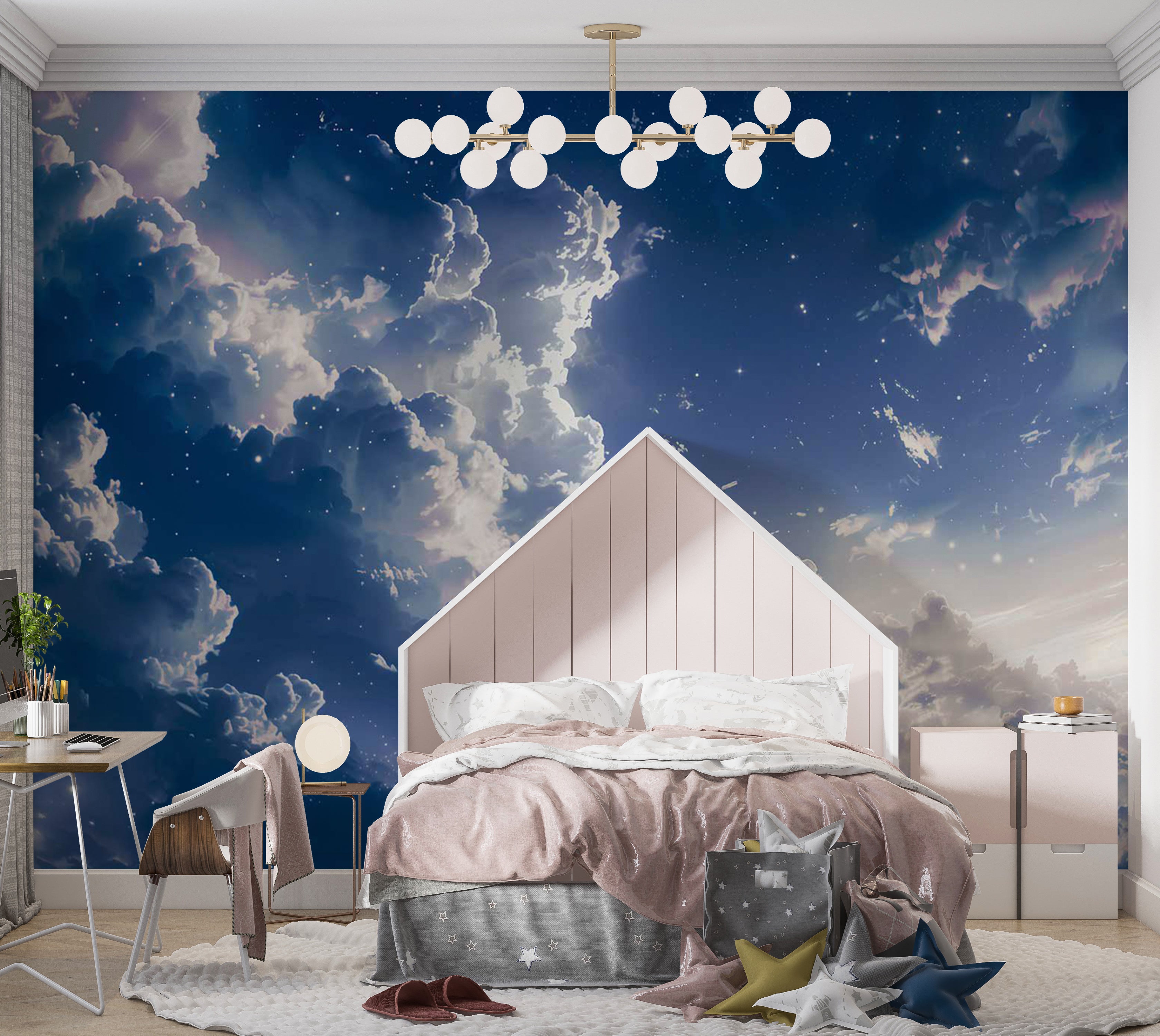 Space Wallpaper Wall Mural - Corner of The Sky 39"Wx27"H / Standard