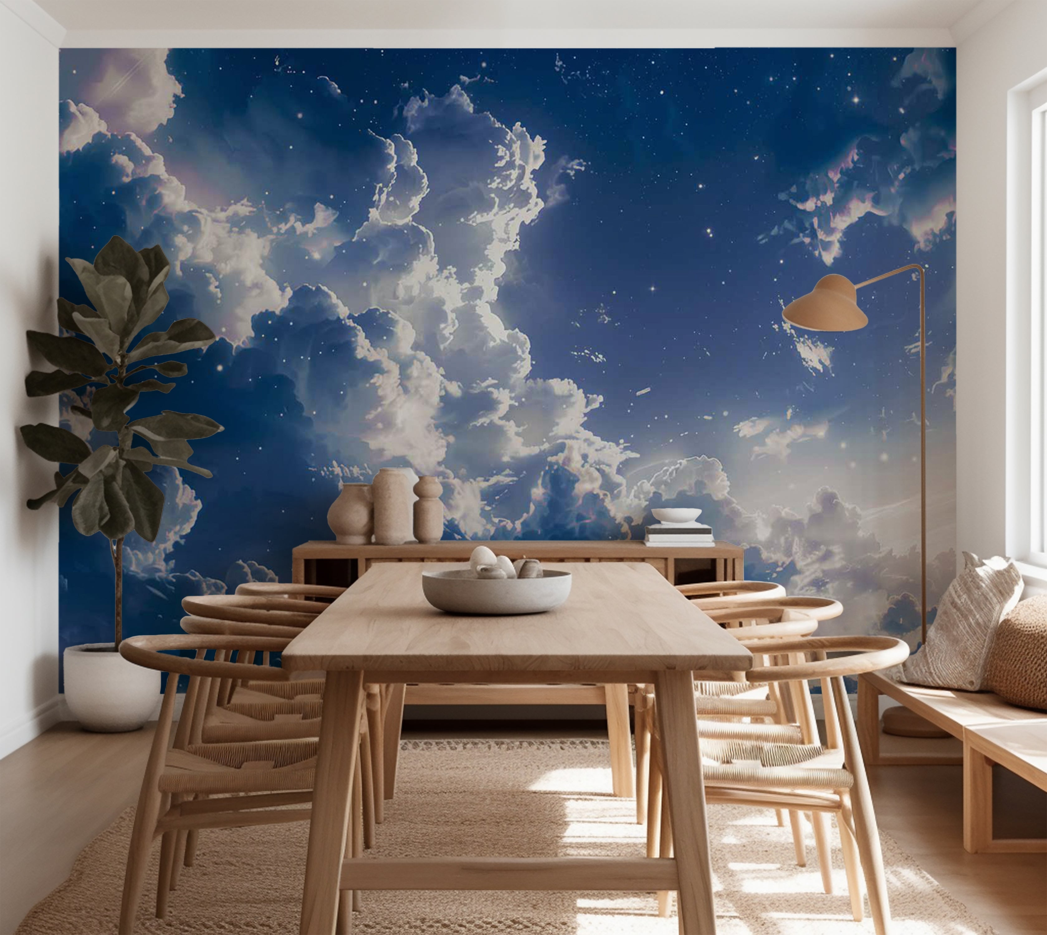 Space Wallpaper Wall Mural - Corner of The Sky 39"Wx27"H / Standard