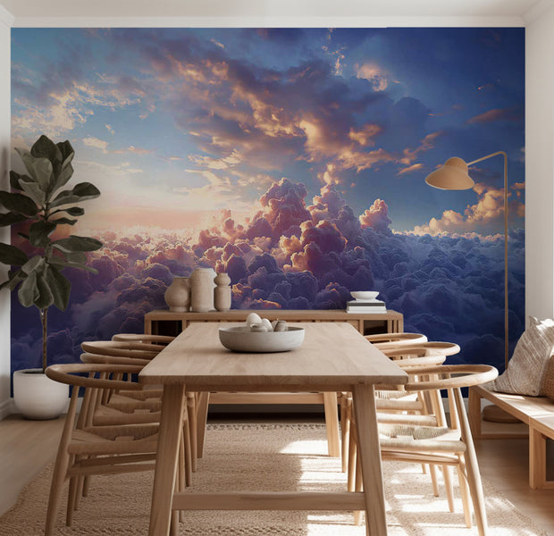 Space Wallpaper Wall Mural - The Sun in Hiding 39"Wx27"H / Standard