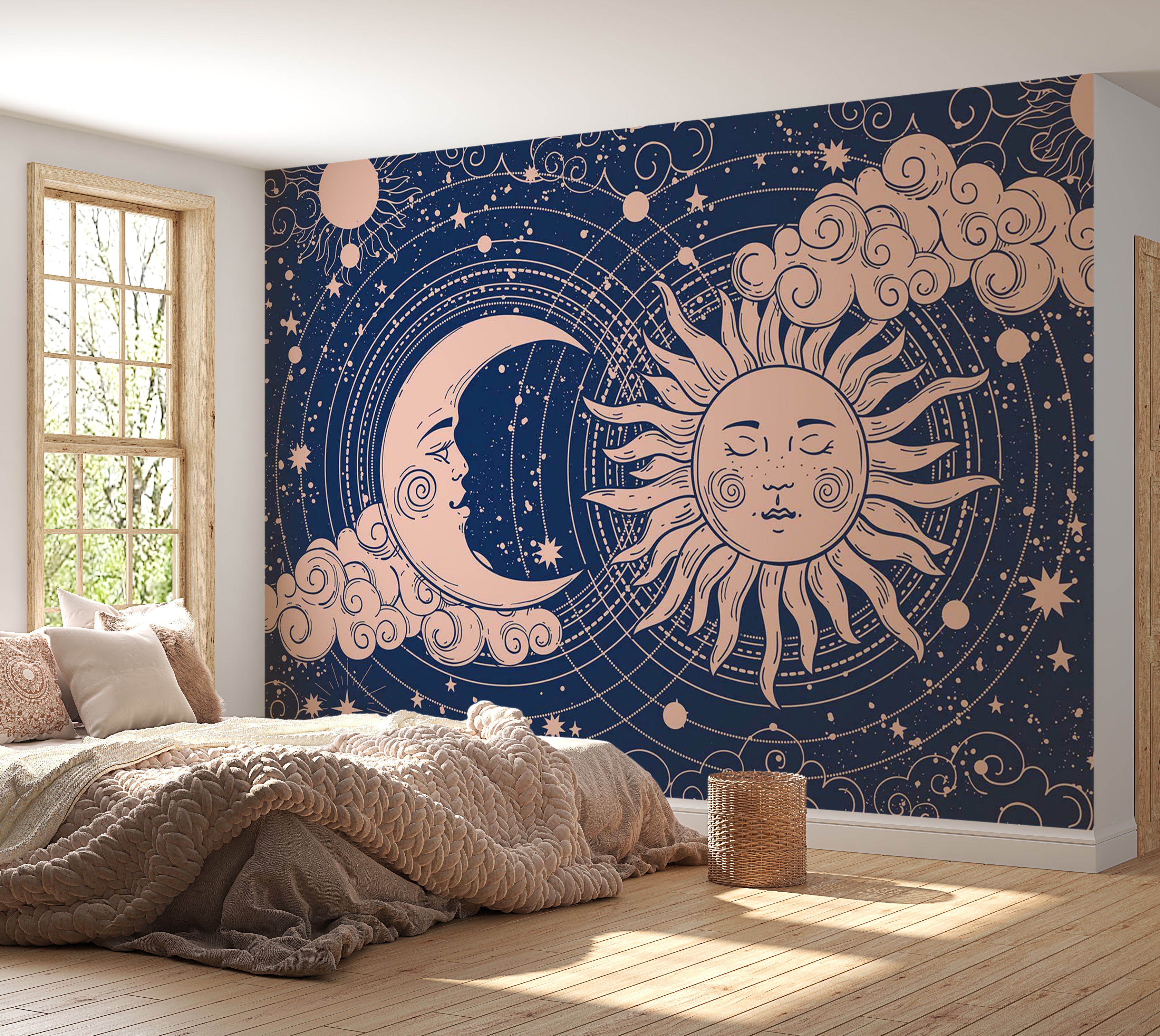 Spiritual Wallpaper Wall Mural - Cosmic Harmony 39"Wx27"H / Standard