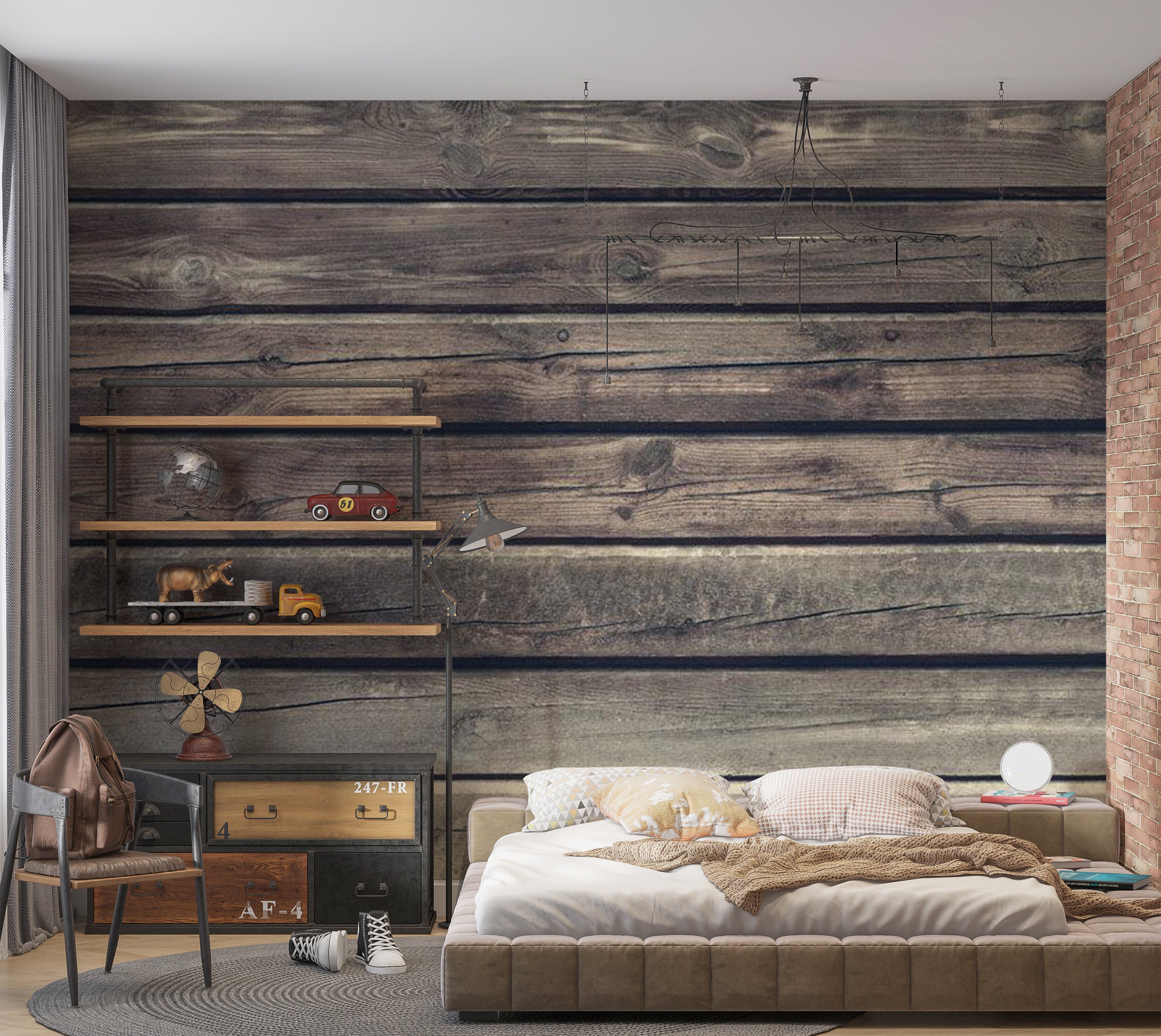 Surface Texture Wallpaper Wall Mural - Country Style Wood 39"Wx27"H / Standard