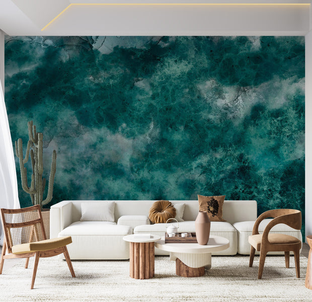 Surface Texture Wallpaper Wall Mural - Deep Ocean Impression 39"Wx27"H / Standard