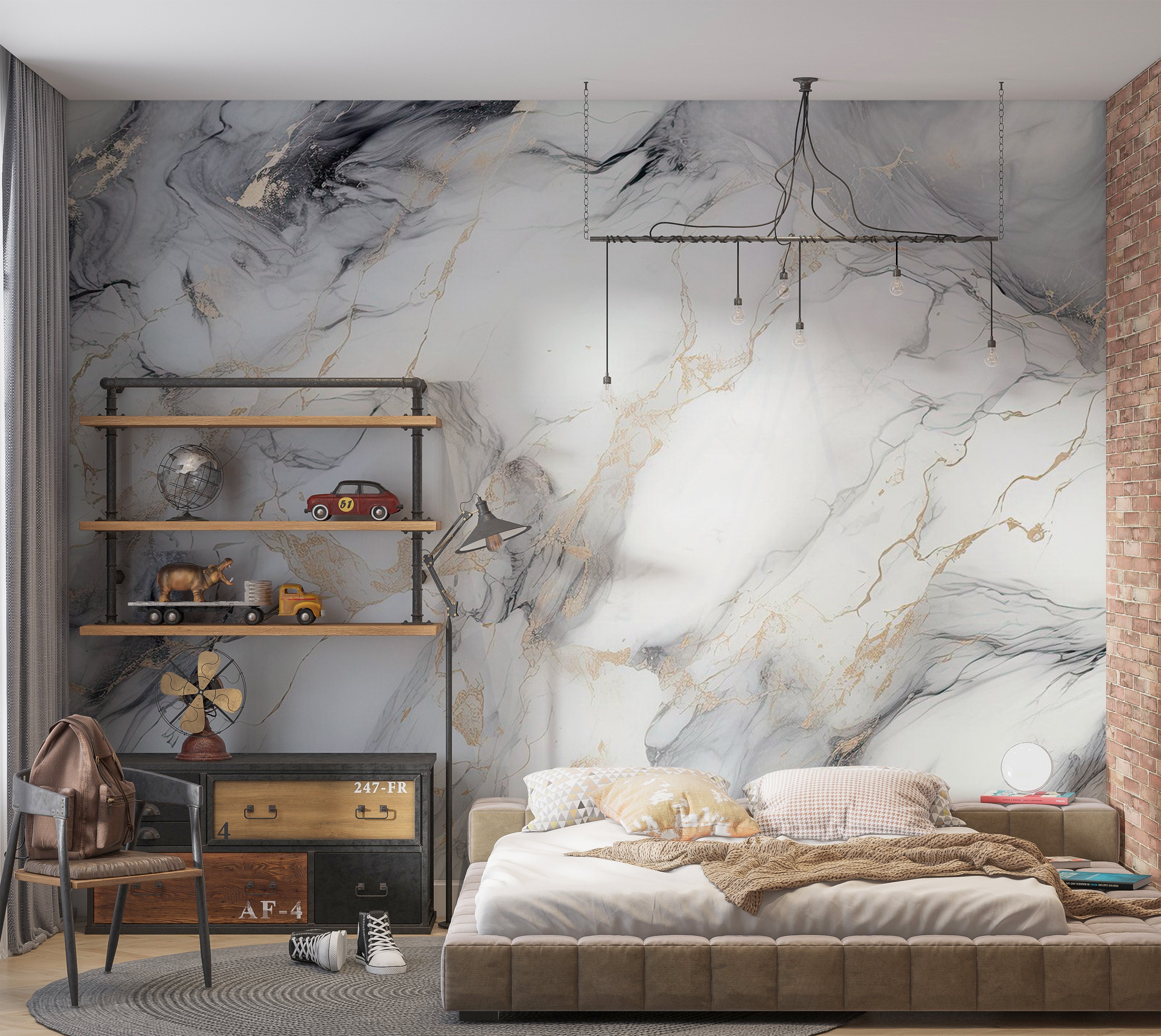 Surface Texture Wallpaper Wall Mural - Elegant Marble 39"Wx27"H / Standard