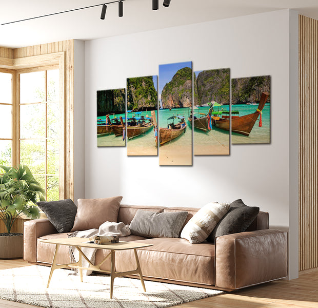Stretched Canvas Landscape Art - A Patch Of Paradise 40"Wx20"H