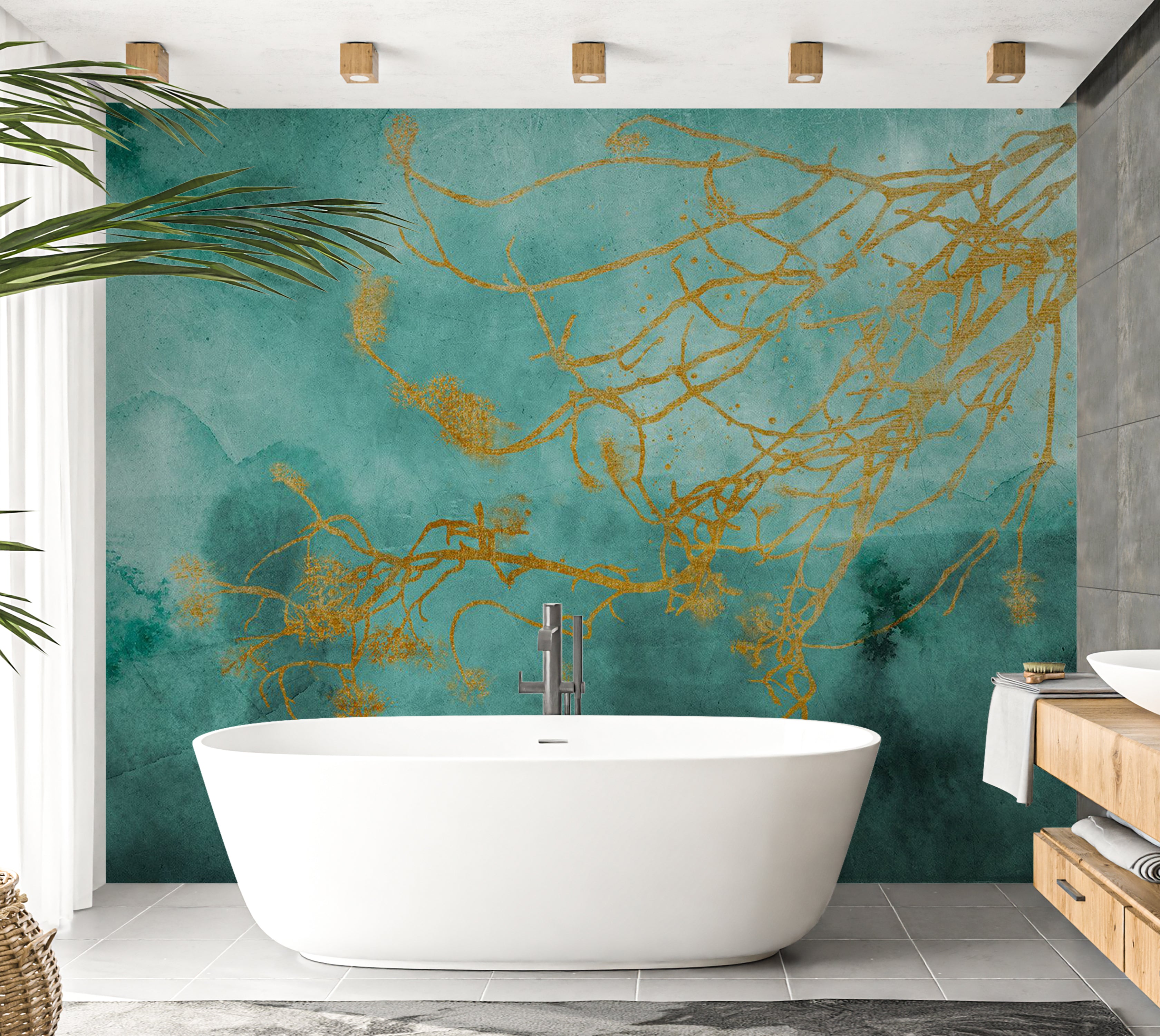 Abstract Wallpaper Wall Mural - Gentle Breeze 39"Wx27"H / Standard