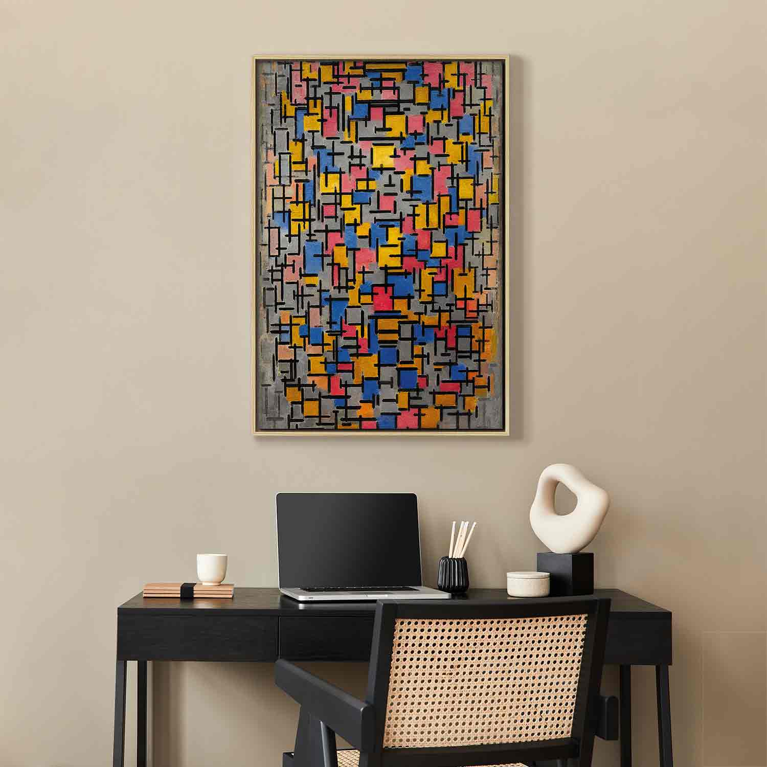 Floating Framed Canvas Art - Composition - Piet Mondrian