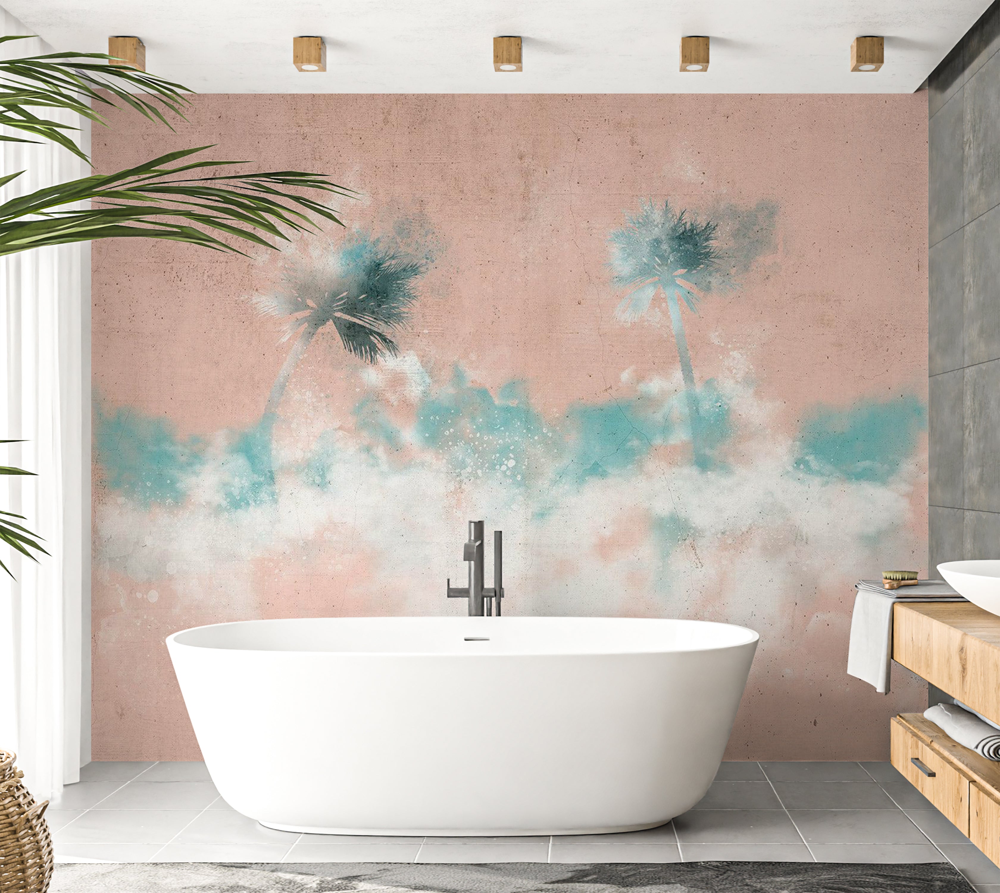 Abstract Wallpaper Wall Mural - Heavenly Relaxation 39"Wx27"H / Standard