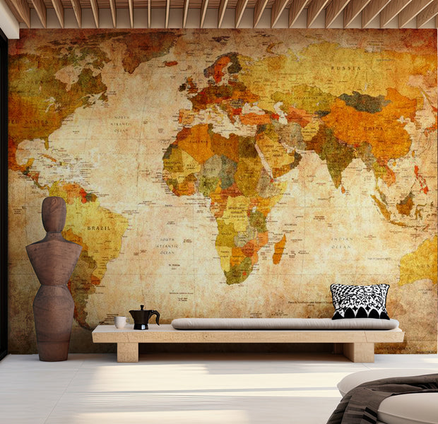 Peel & Stick Map Wall Mural - Travel The World 38"Wx27"H