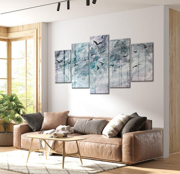 Stretched Canvas Landscape Art - Blue Forest 40"Wx20"H