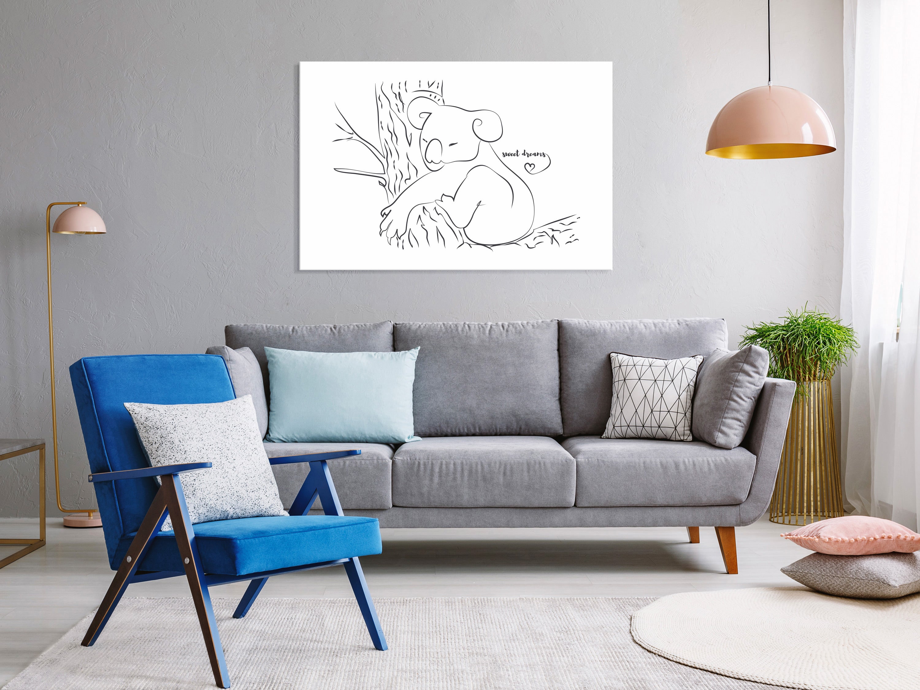 Animal Canvas Wall Art - Sleeping Koala Charm